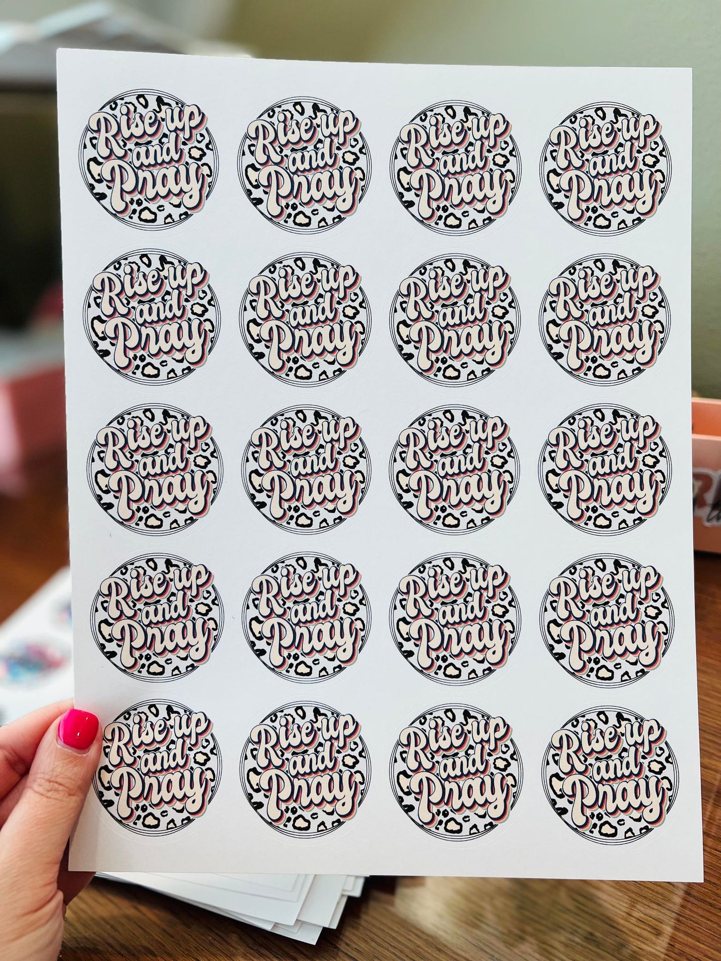 #638 - Rise up and pray 2 inch round - New Release