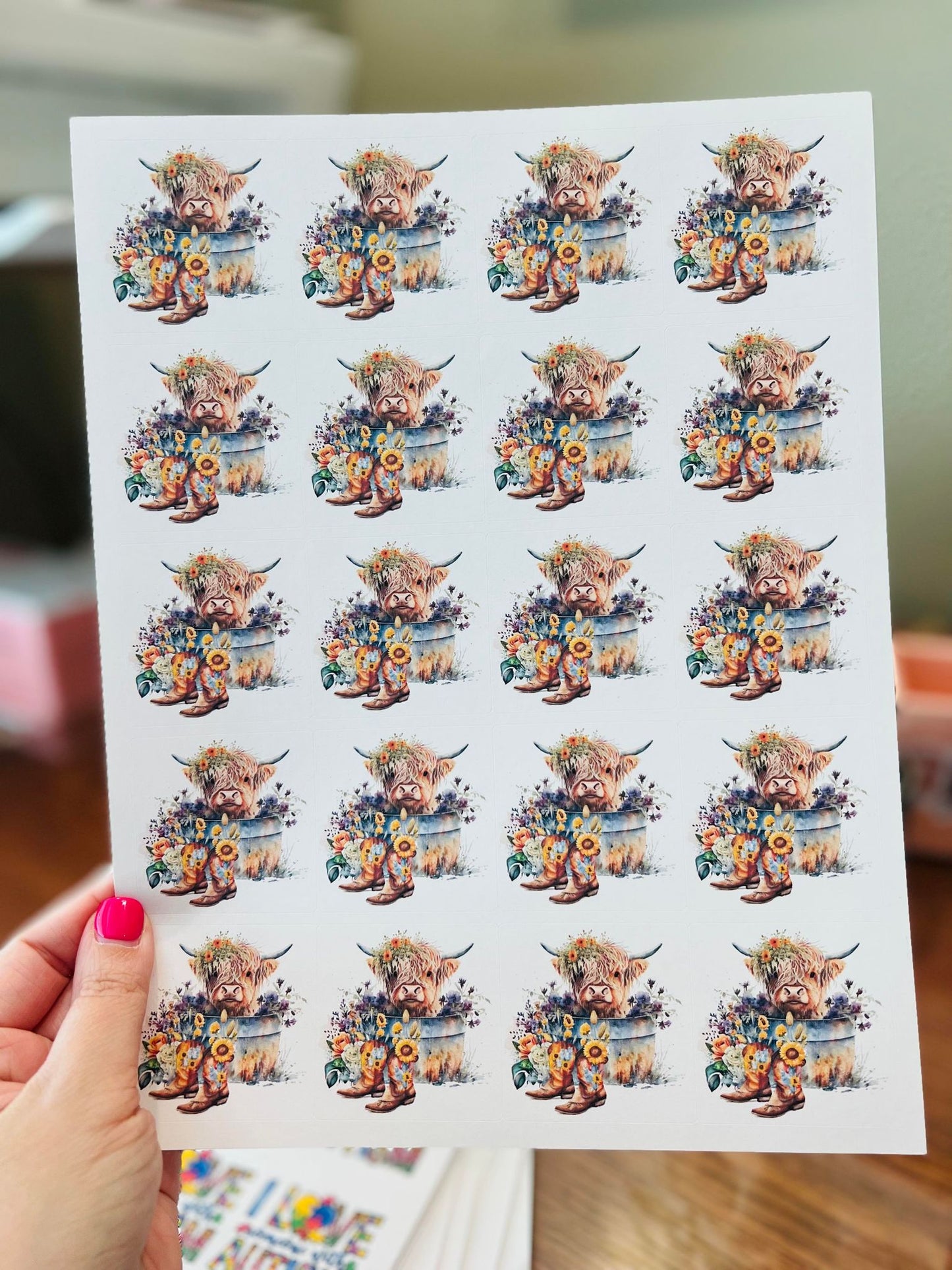 #625 - Wildflower Cow 2x2 - New Release