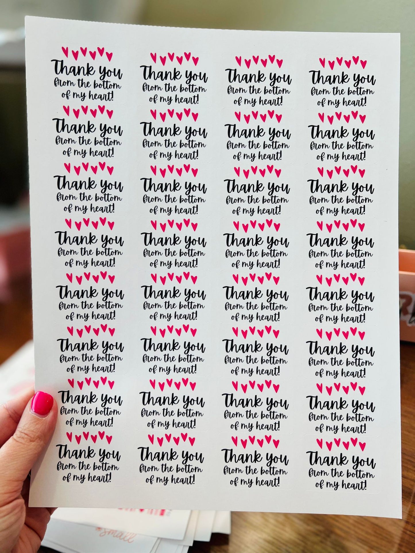 #633 - Thank you from the bottom of my heart 1.75X1 - New Release