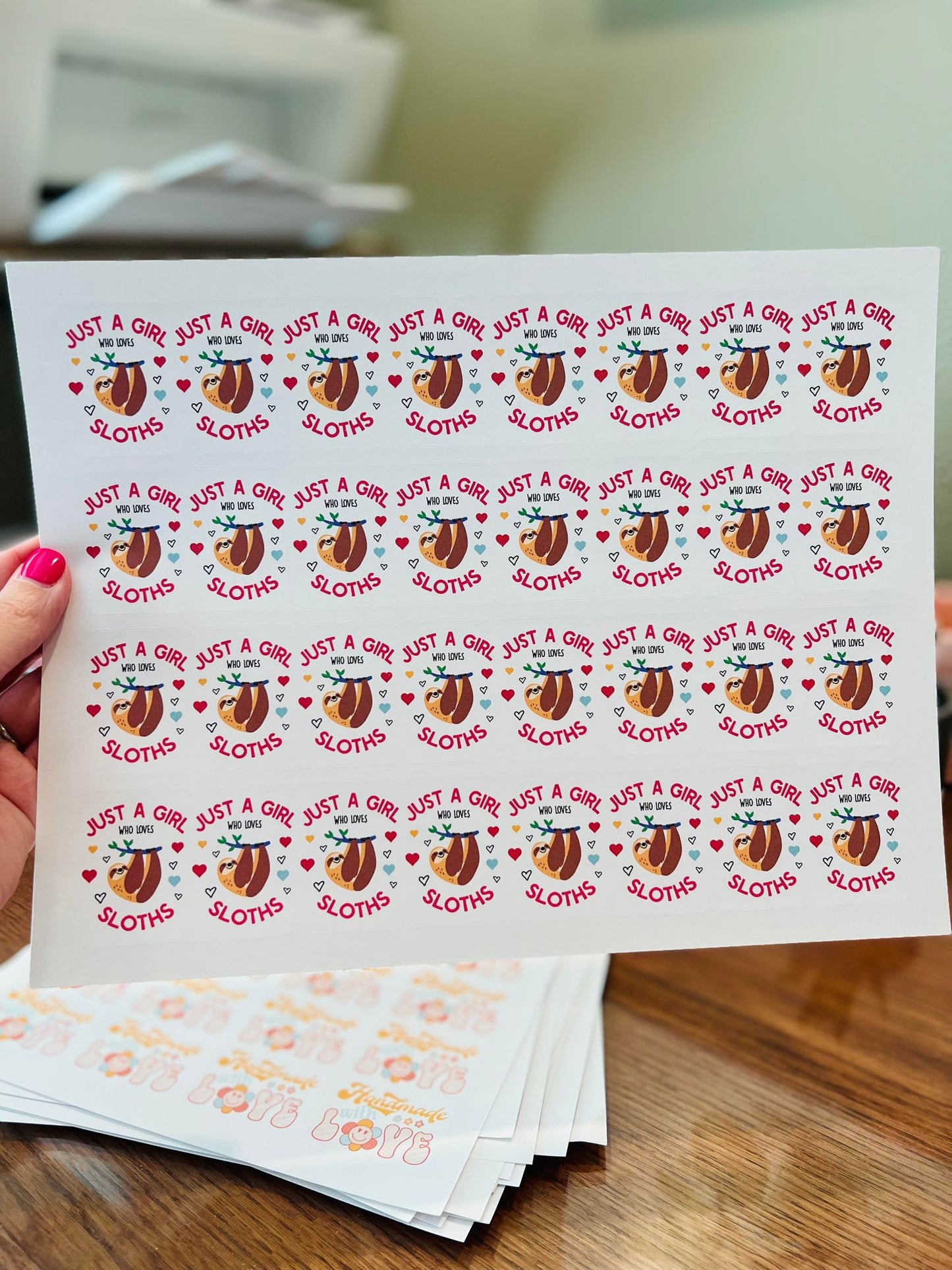 #641 - just a girl who love sloths 1.75X1 - New Release