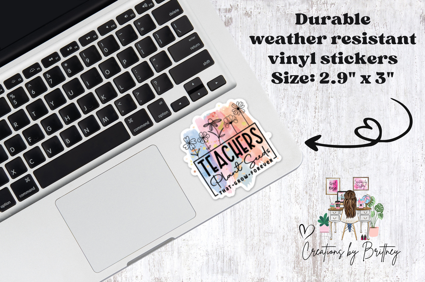 #64 Teachers plant seeds Vinyl Sticker