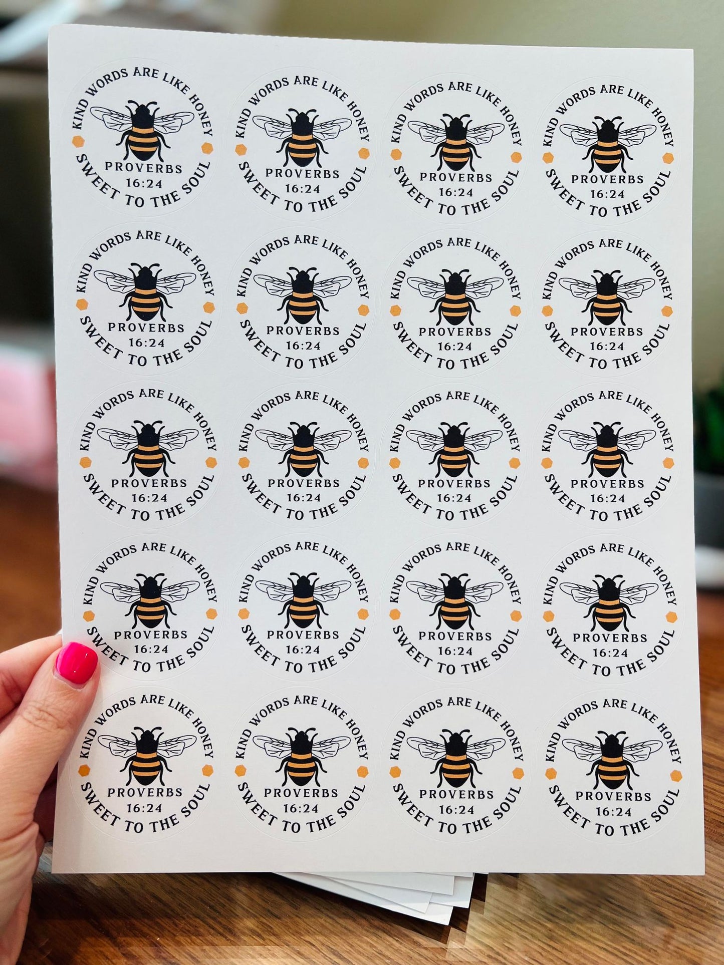 #650 - Kinds Words Are Like Honey Sweet To The Soul 2 inch round - New Release