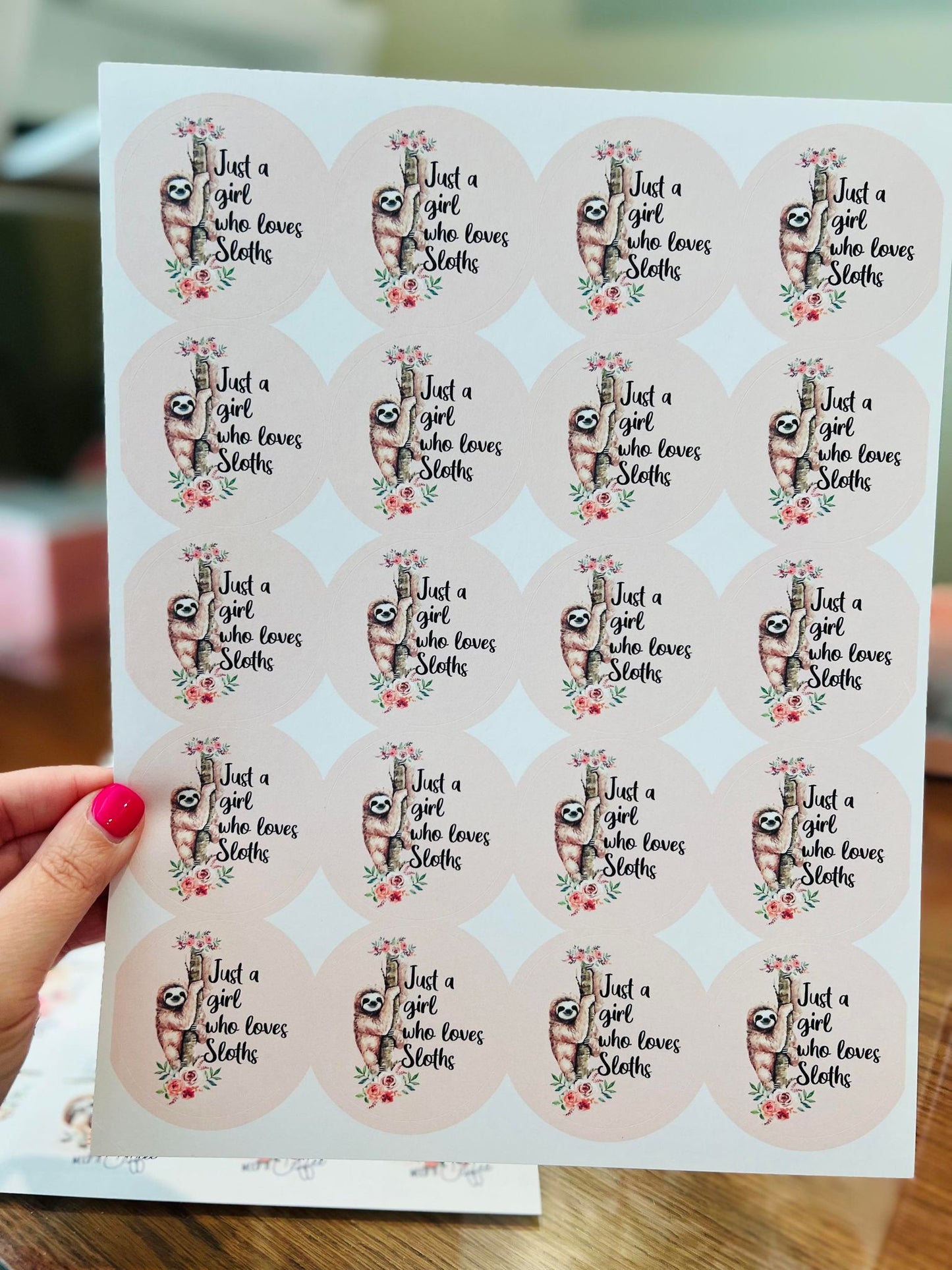 #663 - Sloth Tree 2 inch round - New Release