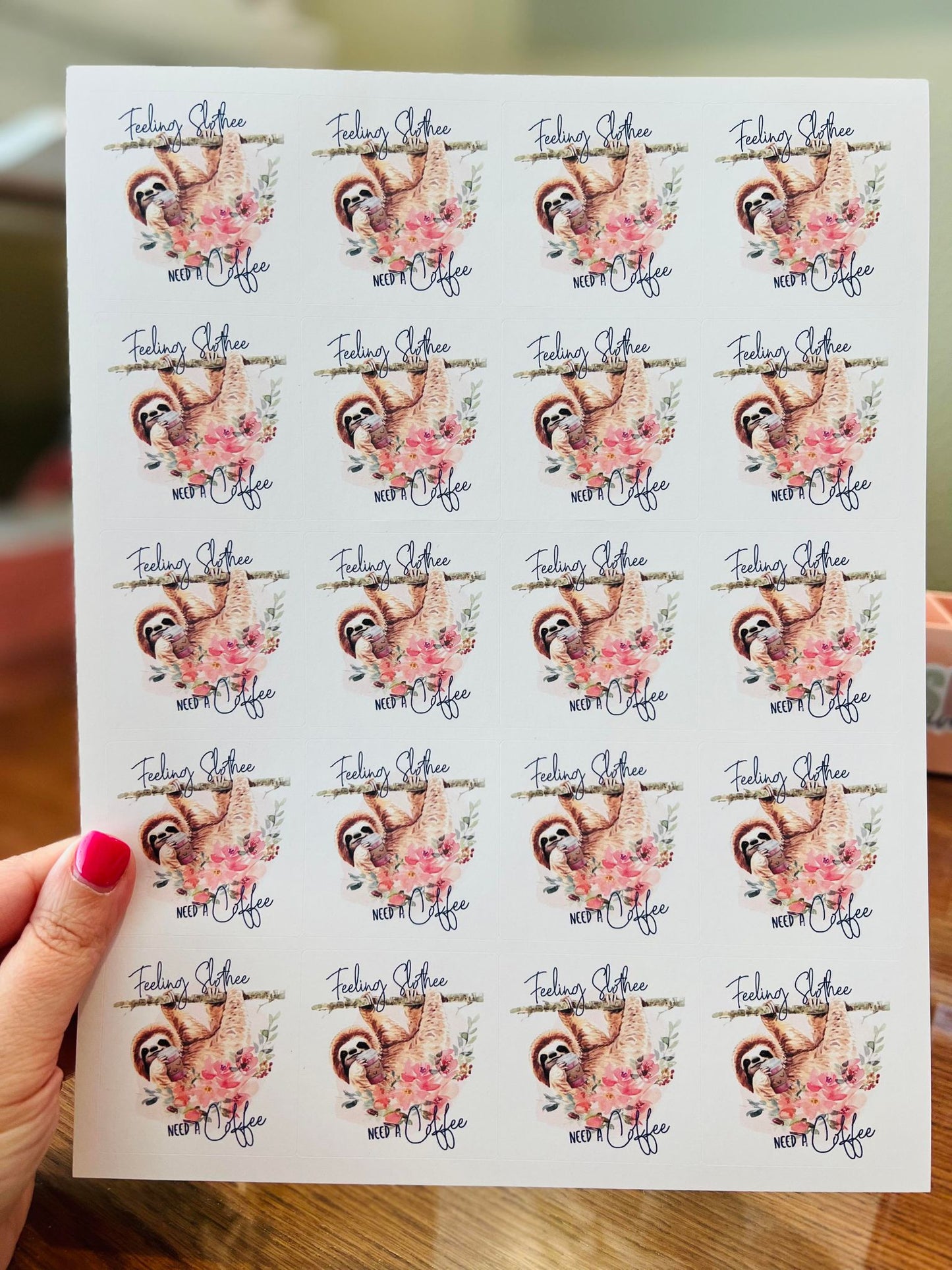 #664 - Feeling Slothee Need a coffee 2x2 - New Release