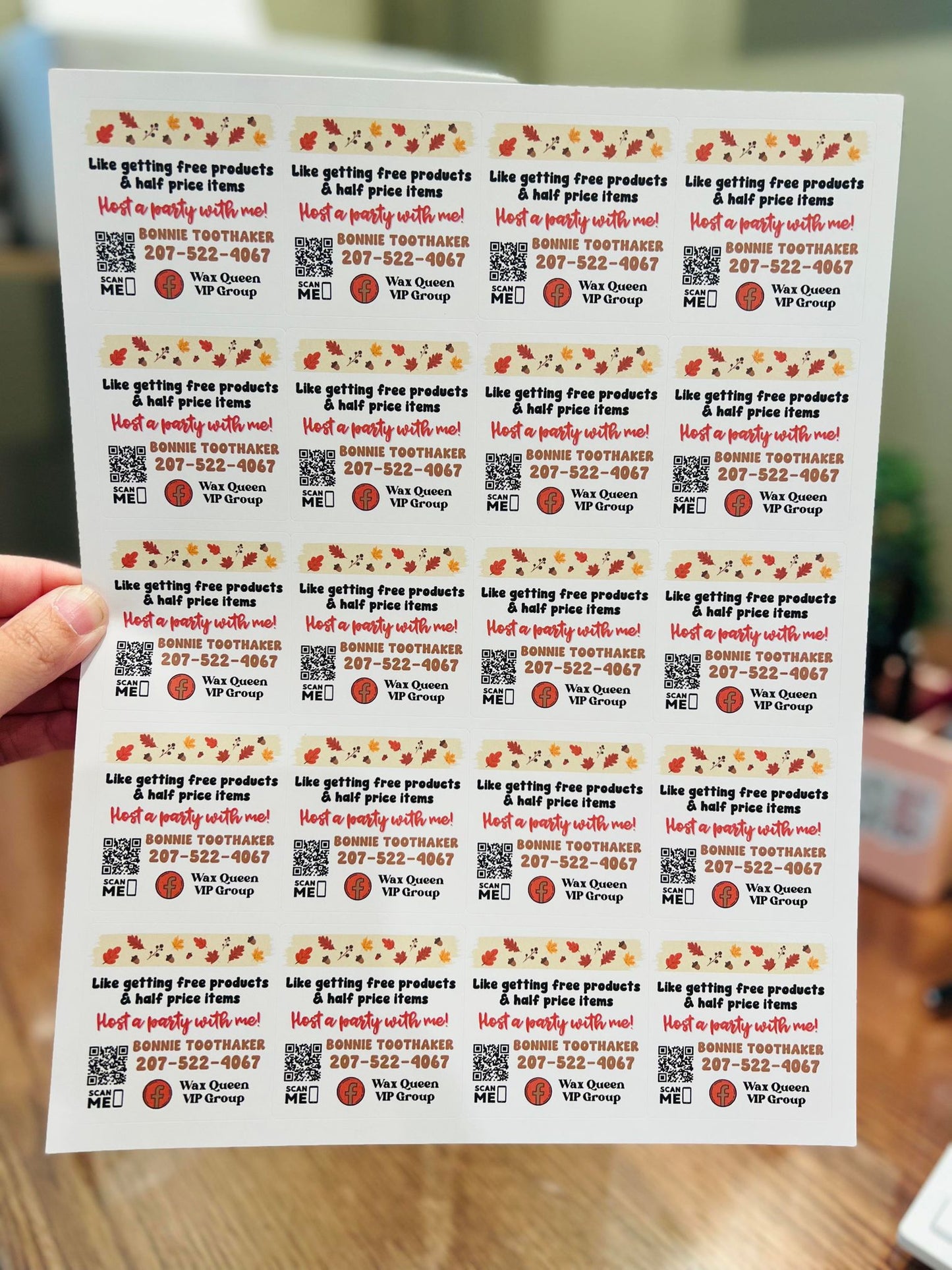 670- Custom Fall Party info 2x2