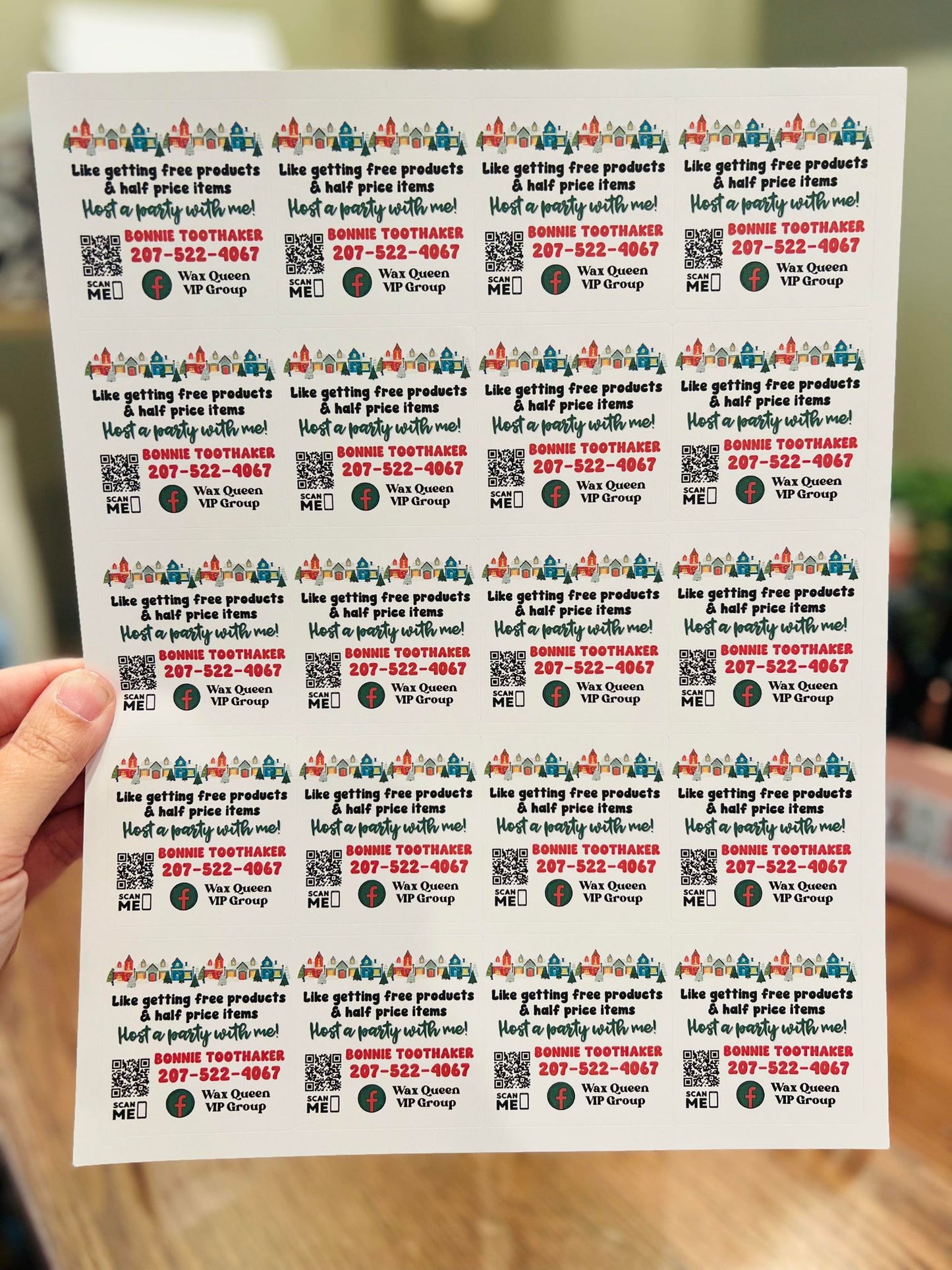 671- Custom Winter Party info 2x2