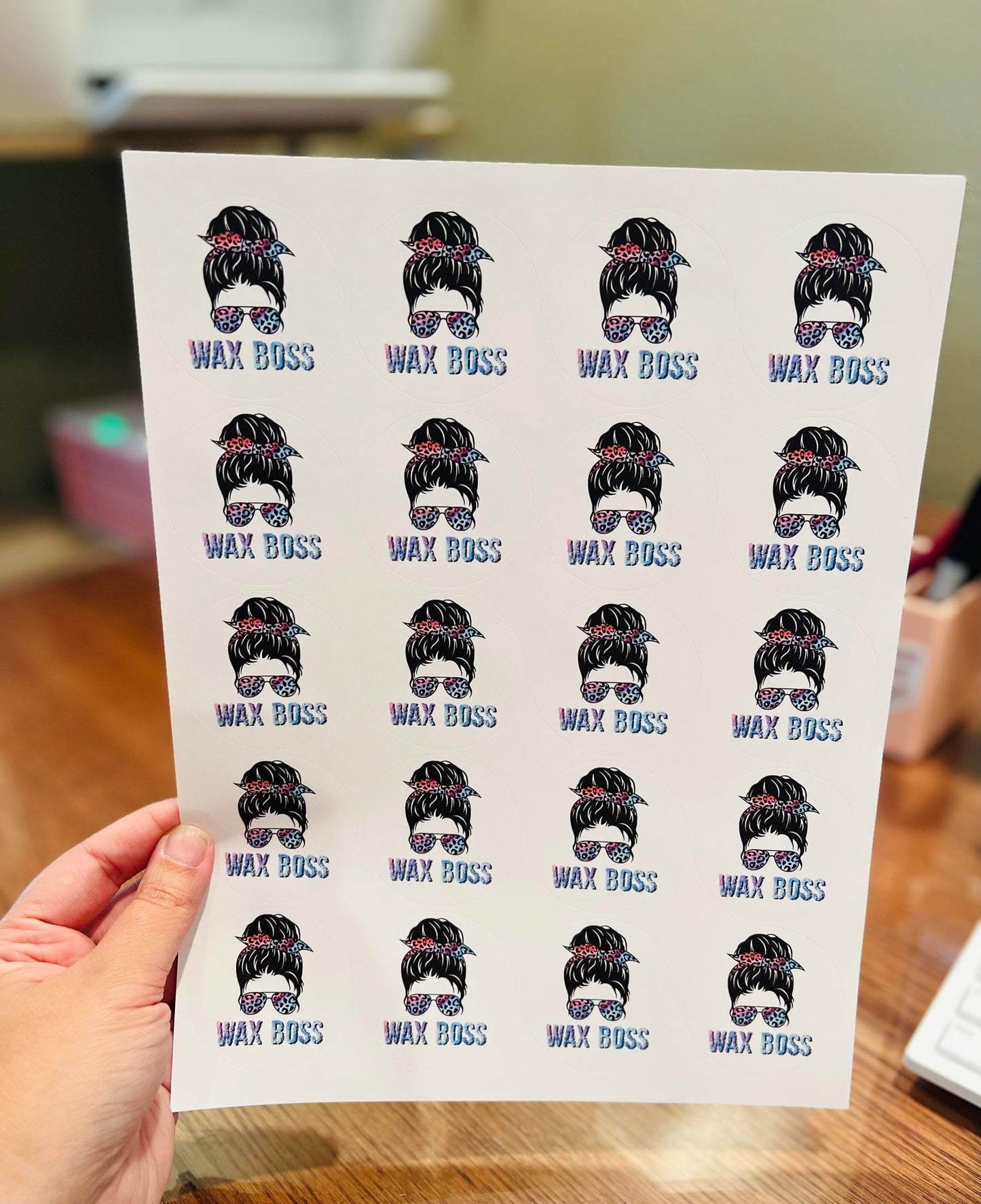 683- Wax Boss Colorful 2 inch round