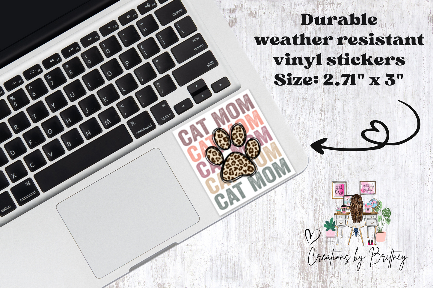 #70 Cat Mom Vinyl Sticker
