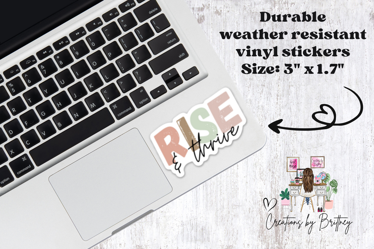 #62 Rise & Thrive Vinyl Sticker - New Release