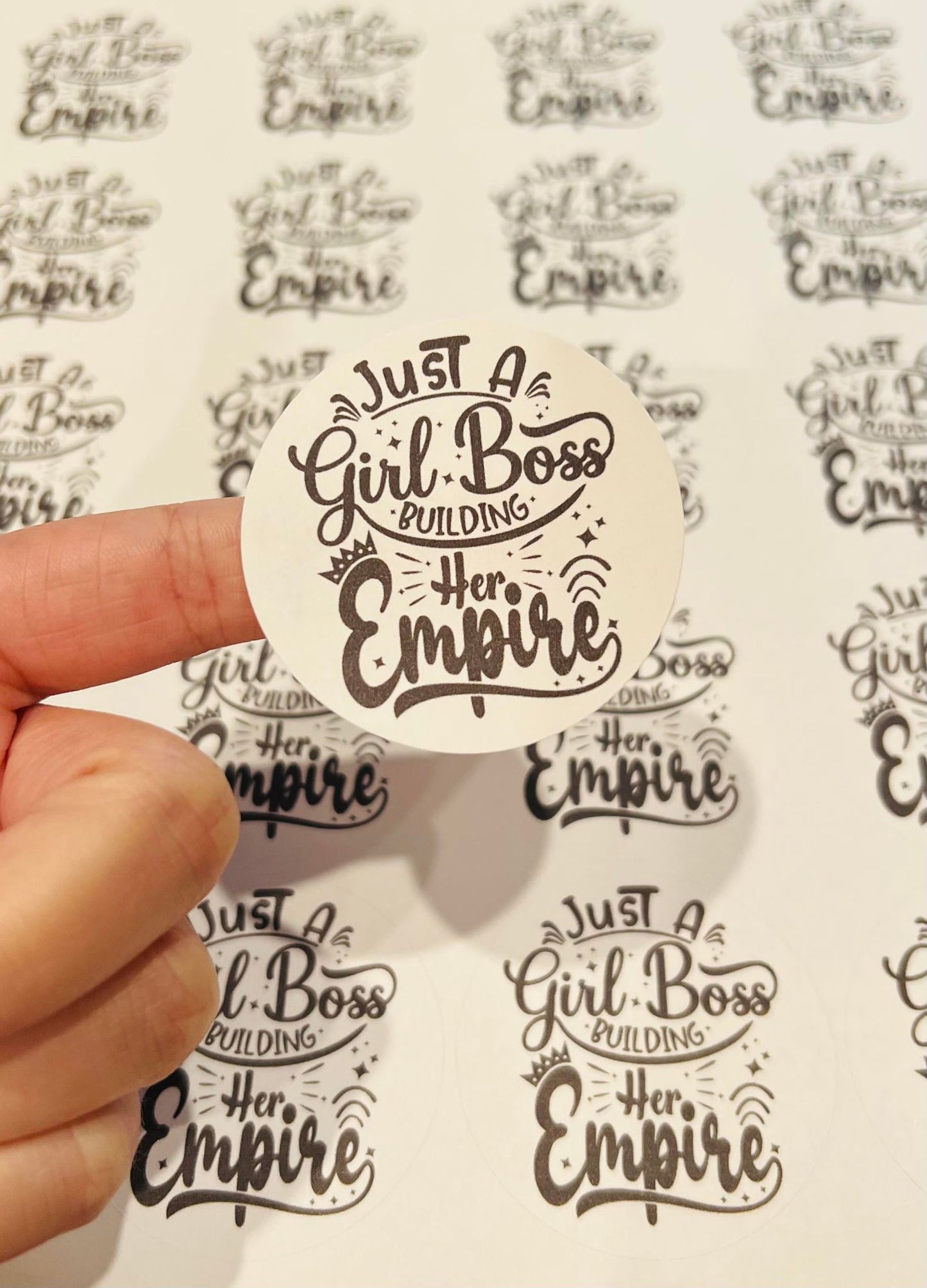#101 girl boss building empire 2 inch circles