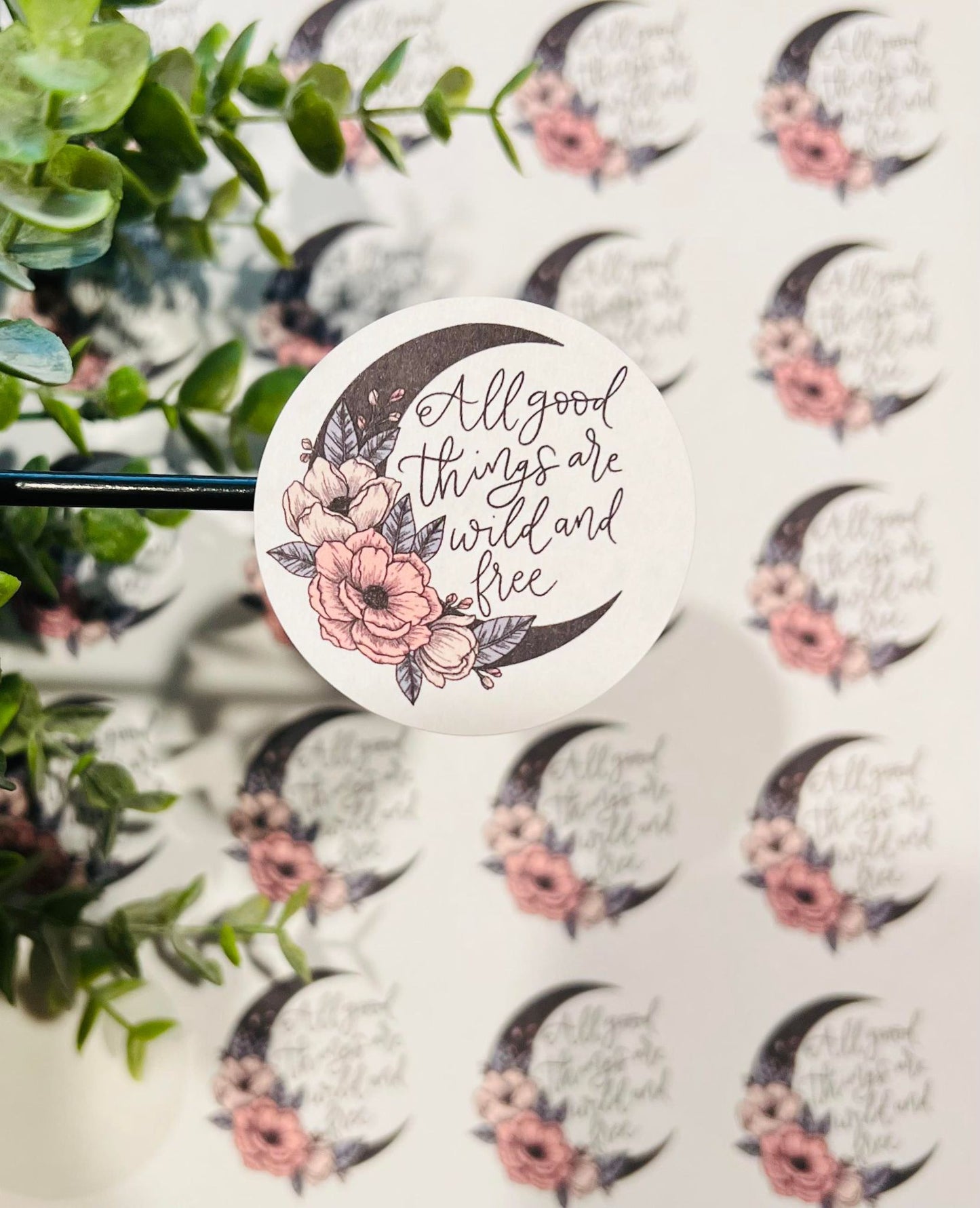 #122 all good things are wild & free 2 inch circles