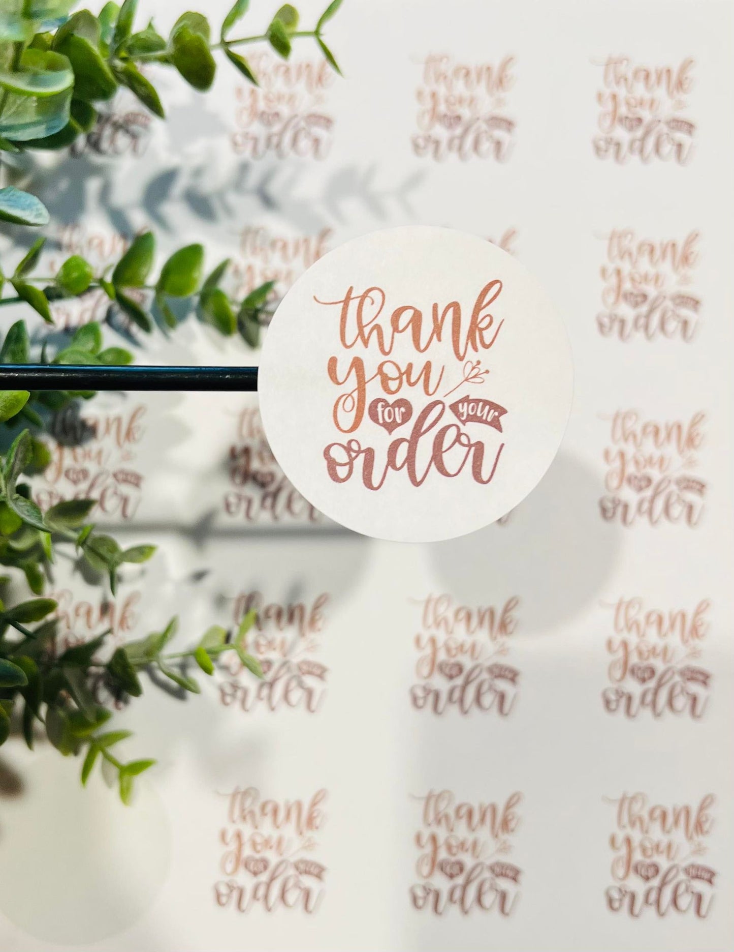 #128 thank you for your order 2 inch circles