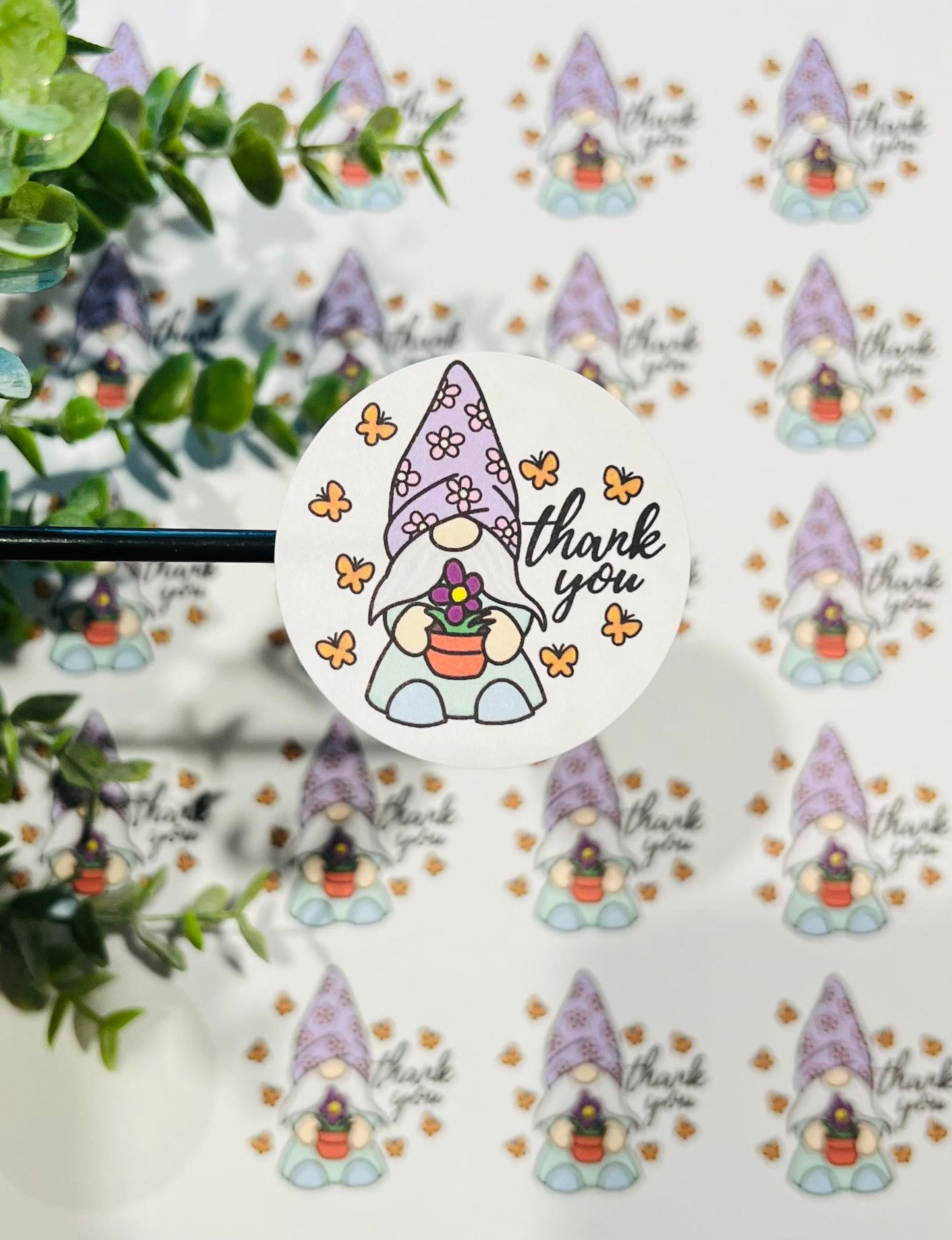 #129 thank you gnome 2 inch circles