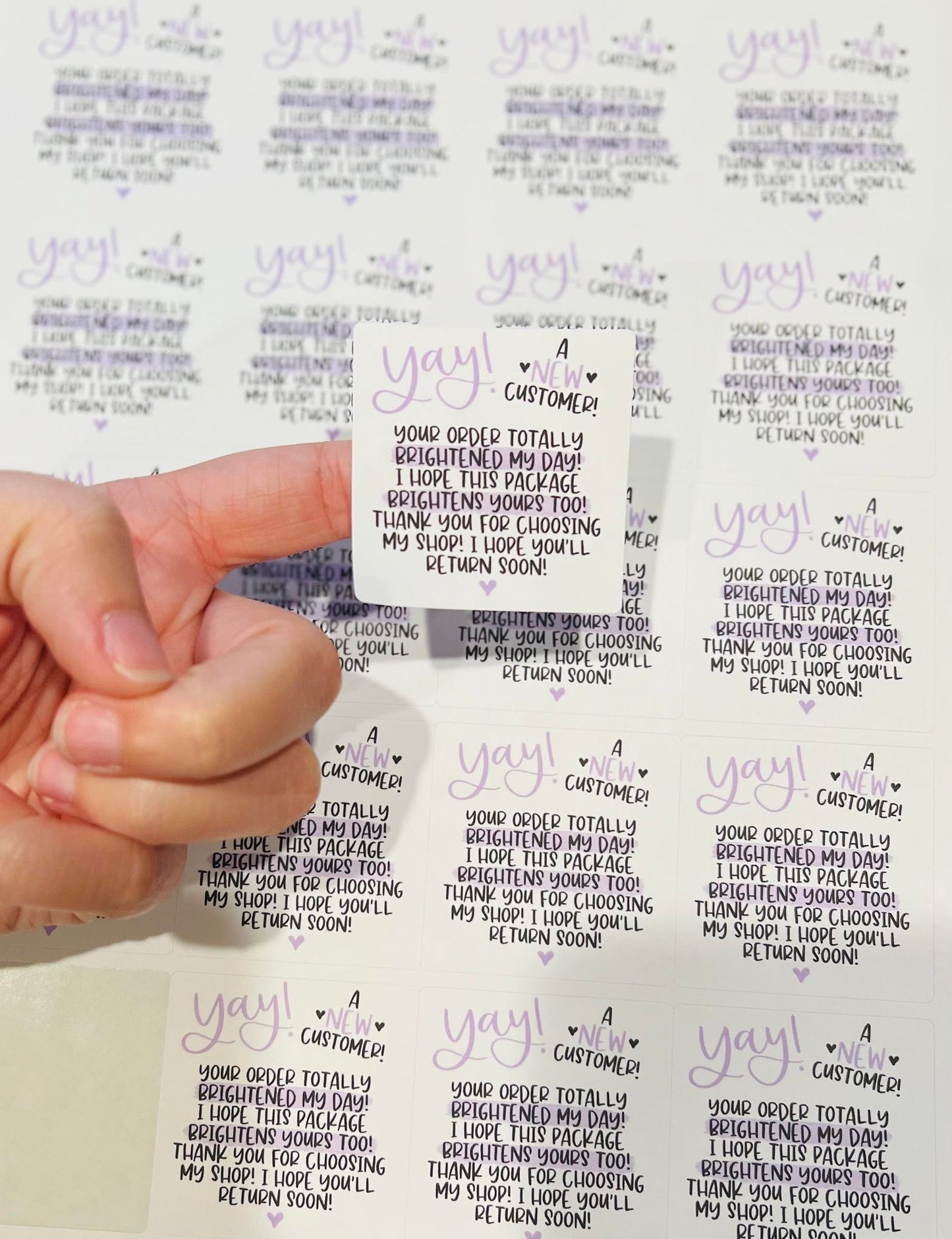 #146 new customer! 2x2 stickers