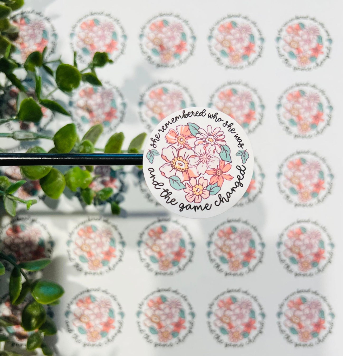 #161 she remembered who she was 1.5 inch circles