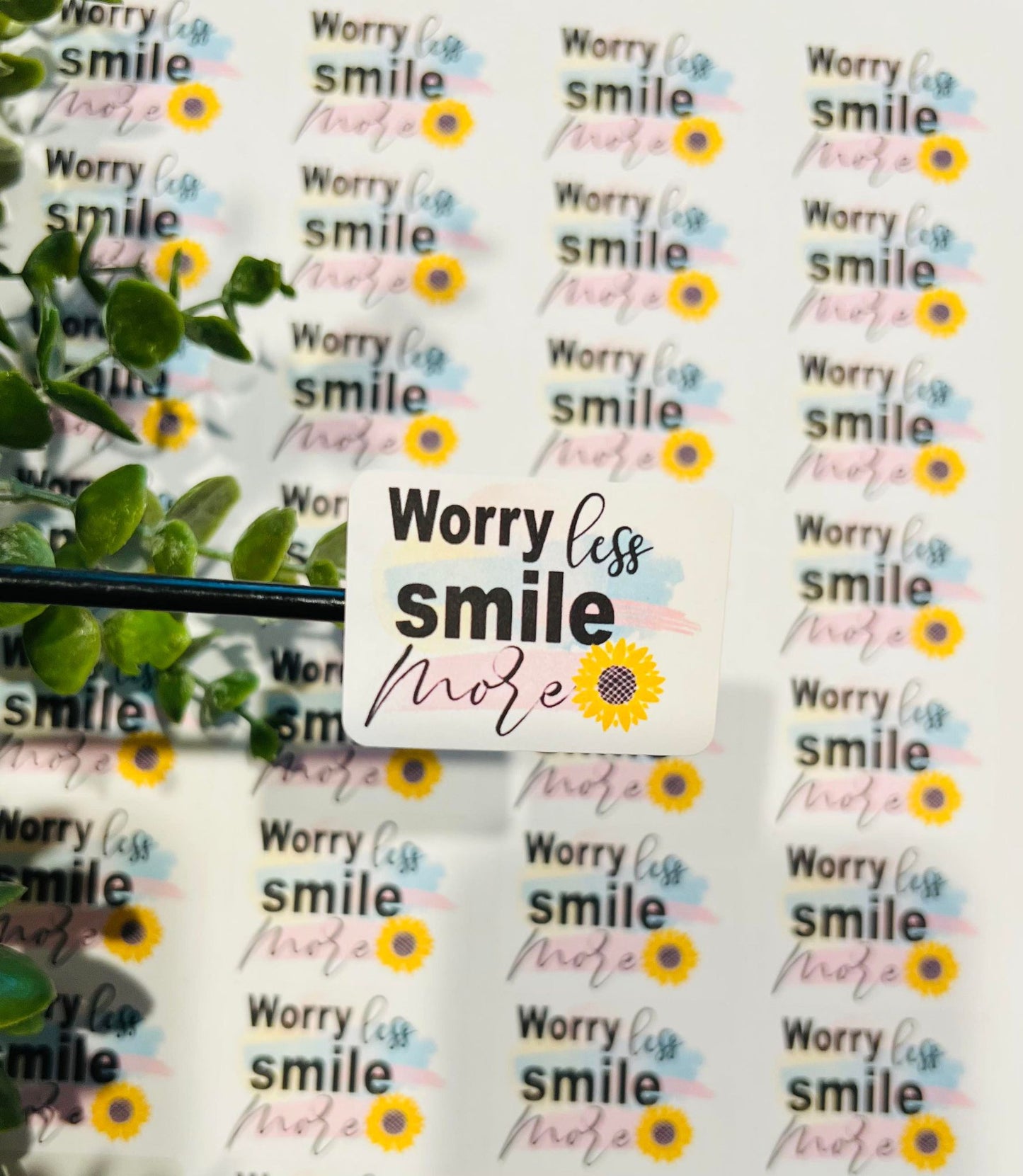 #162 Worry less smile more 1.75x1.25