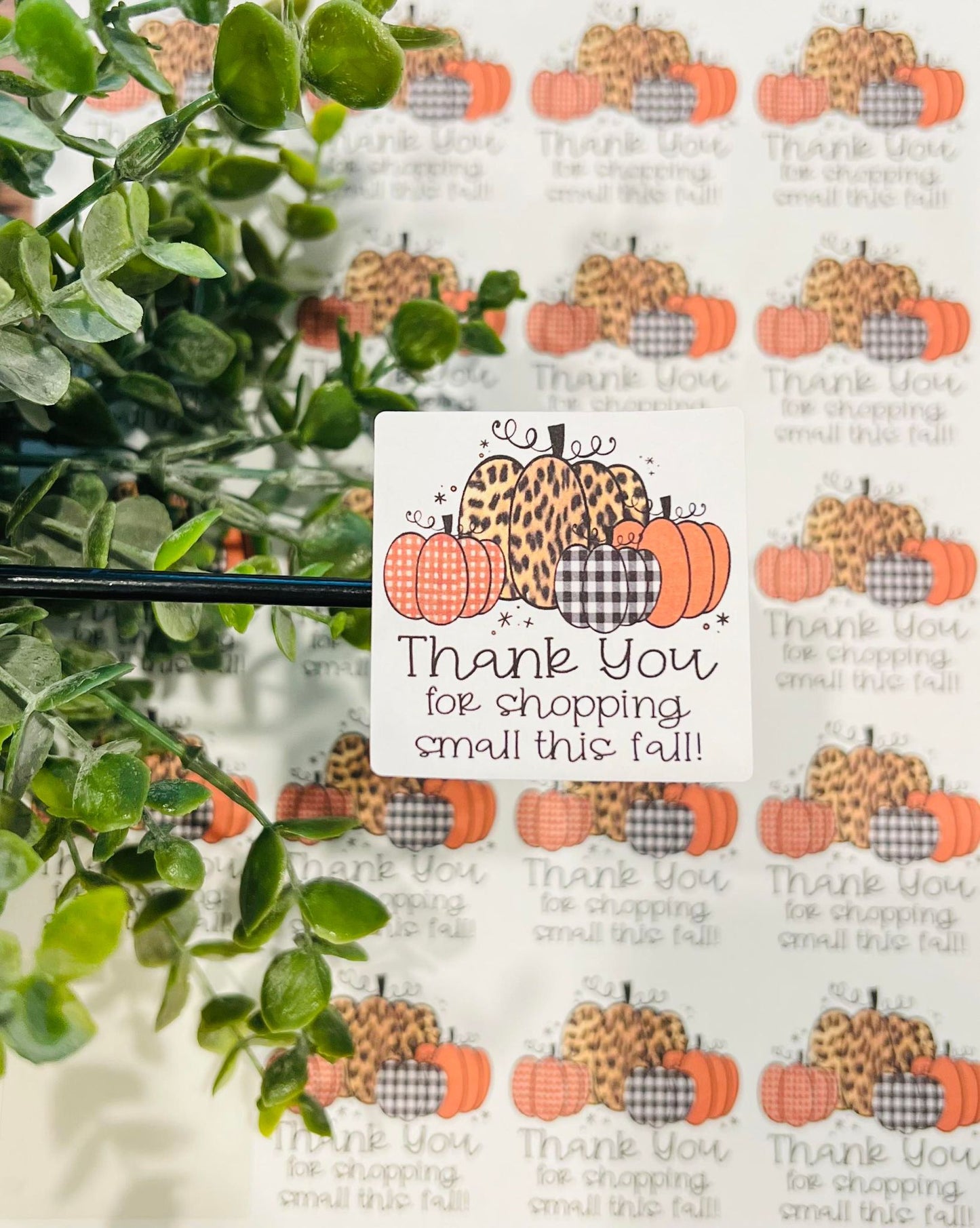 #193 thank you for shopping small this fall 2x2