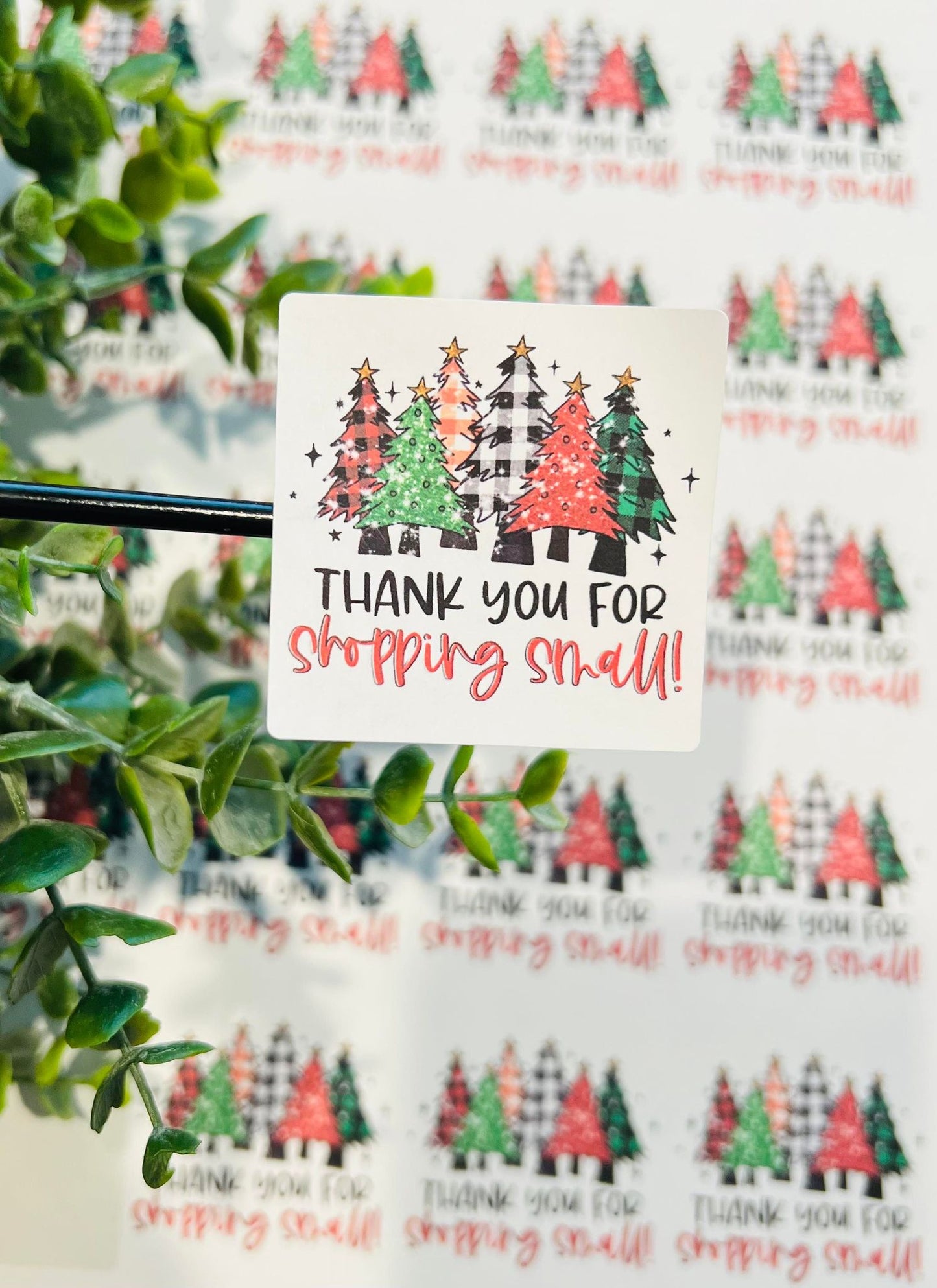 #216 Thank you for shopping small Christmas trees 2x2