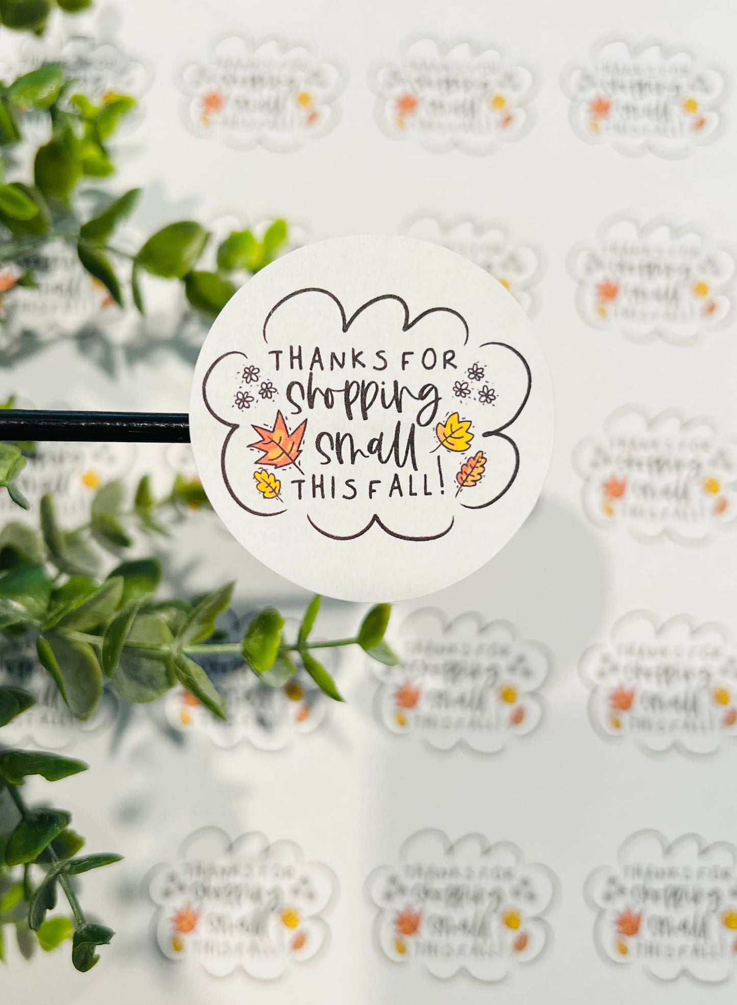 #221 Thanks for shopping small this fall 2 inch circle