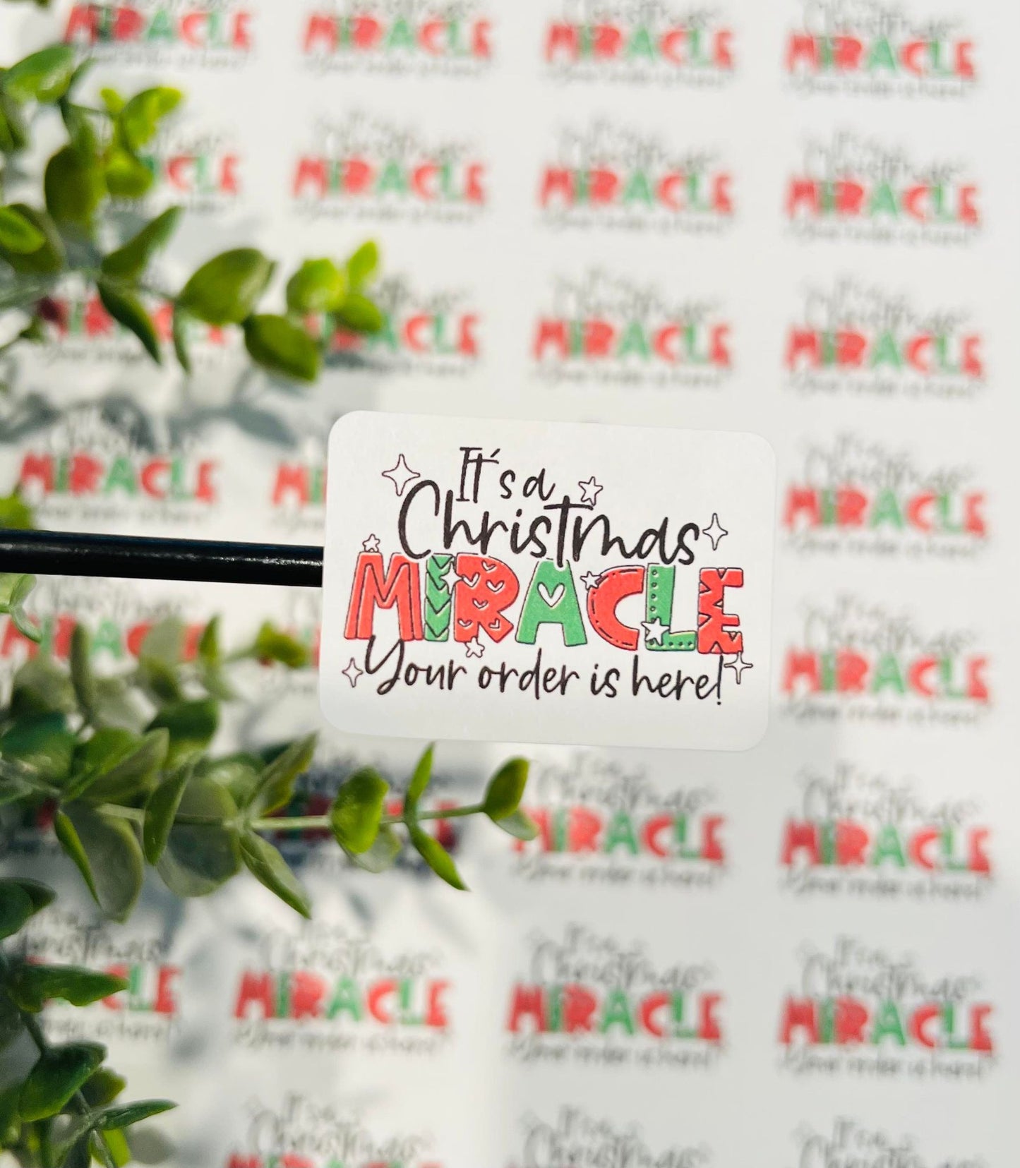 #226 It's a Christmas miracle your order is here! 1.75x1.25