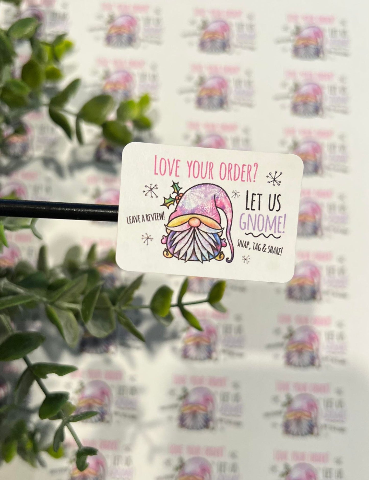 #227 love your order gnome 1.75x1.25