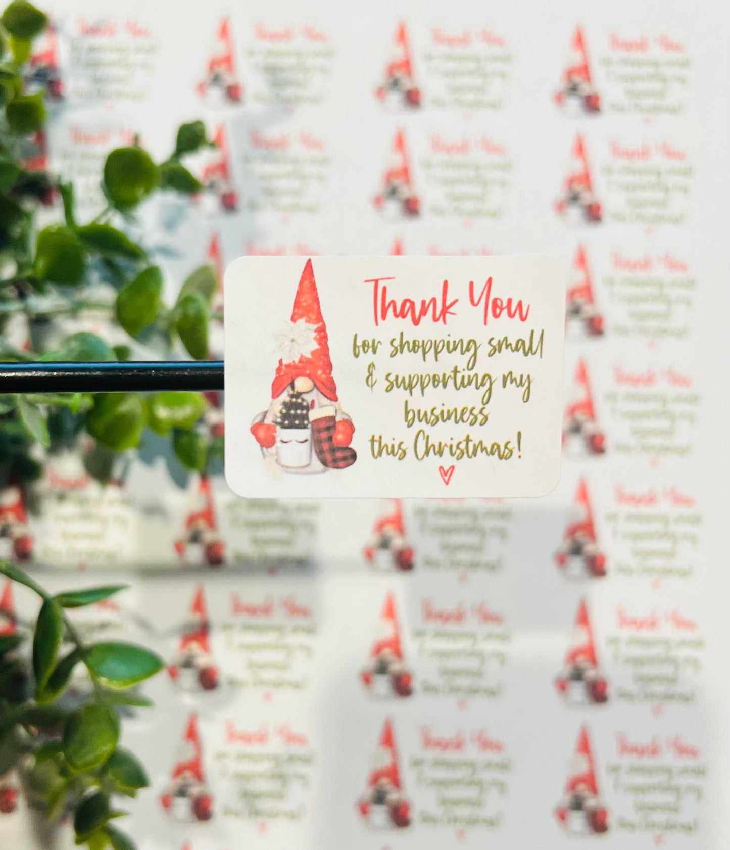 #234 Thank you for shopping small & supporting my business this Christmas 1.75x1.25