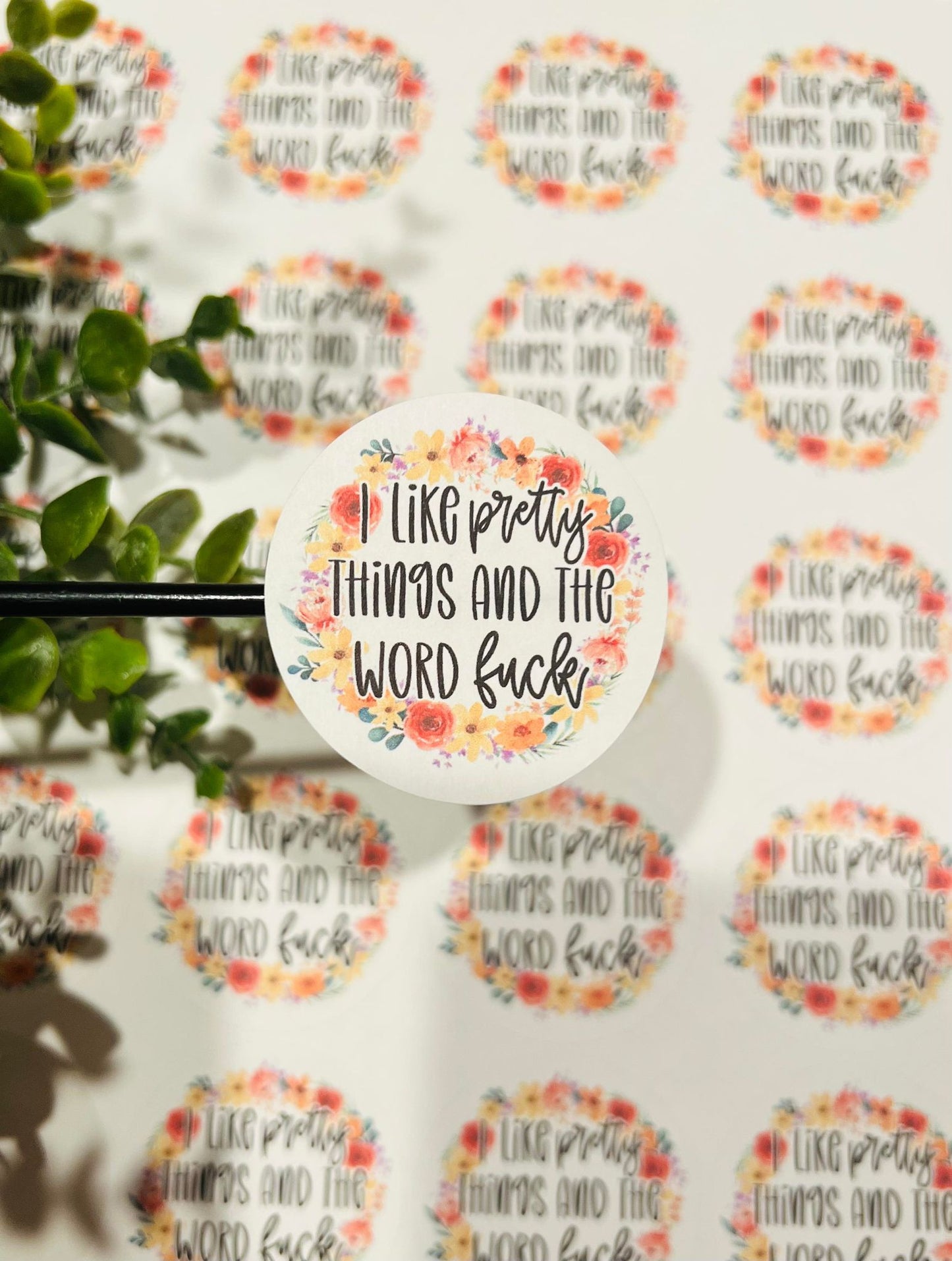 #248 I like pretty things 2 inch circle