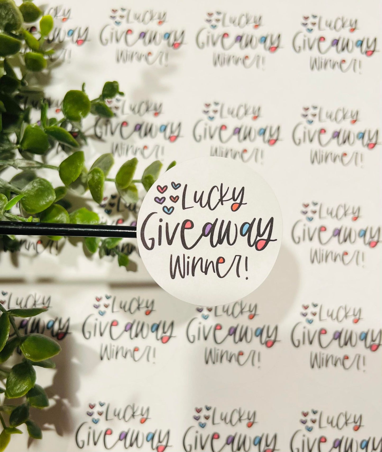 #249 Lucky Giveaway Winner 2 inch circle