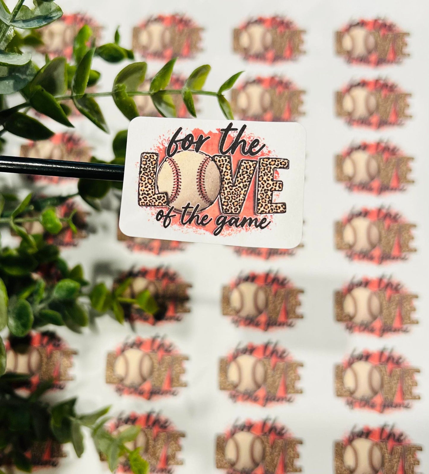 #266 For the love of the game baseball 1.75x1.25