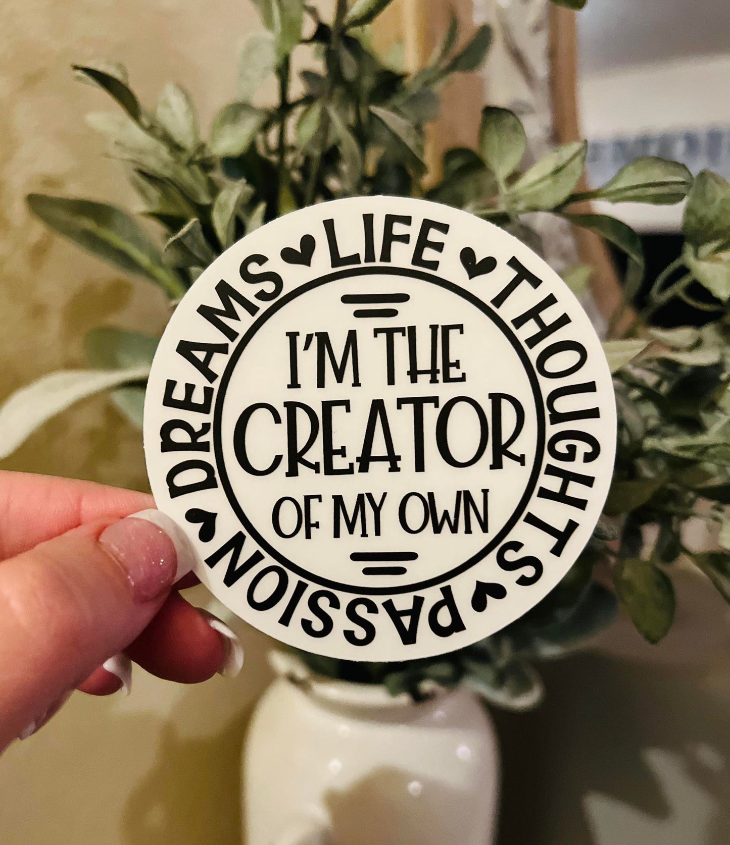#12 I'm The Creator Vinyl Sticker CLEAR