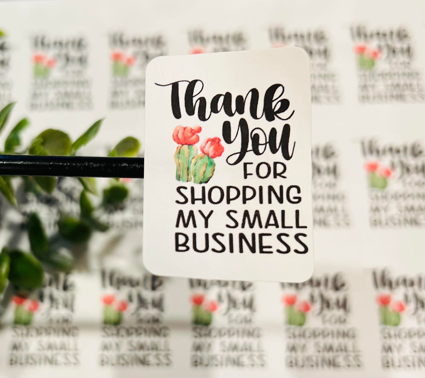 #382 Thank you for supporting my small business cactus 1.75x1