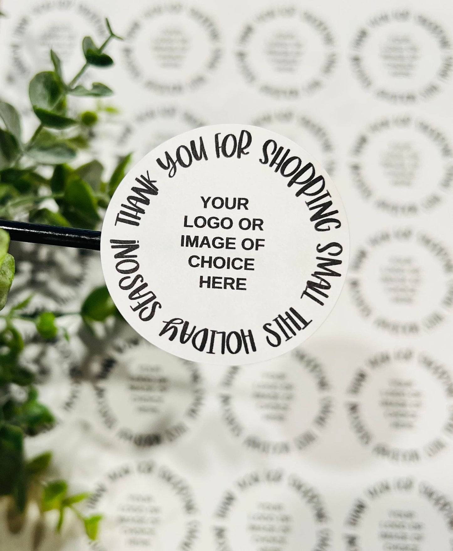 #388 Thank you for shopping small this holiday season 2 inch circle