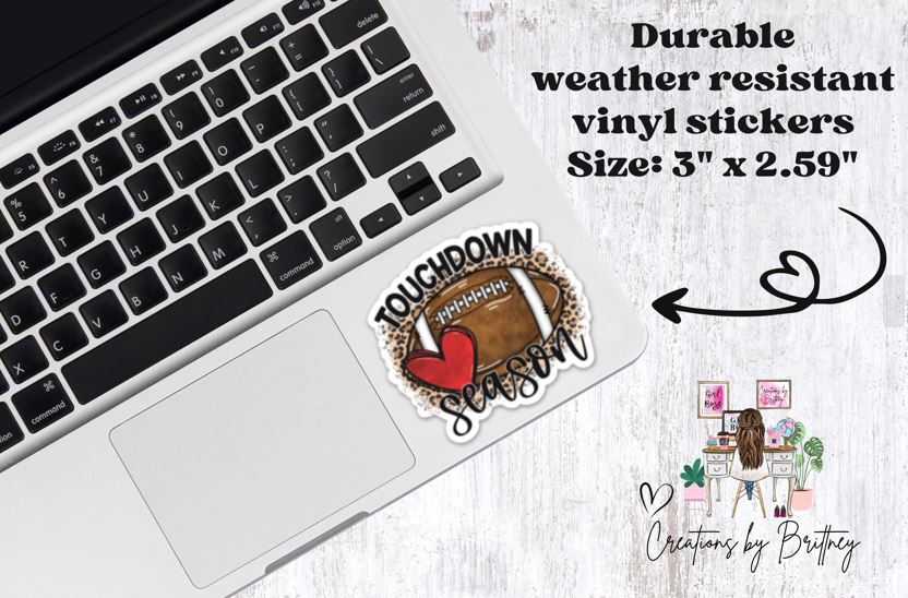 #39 Touchdown Season Vinyl Stickers