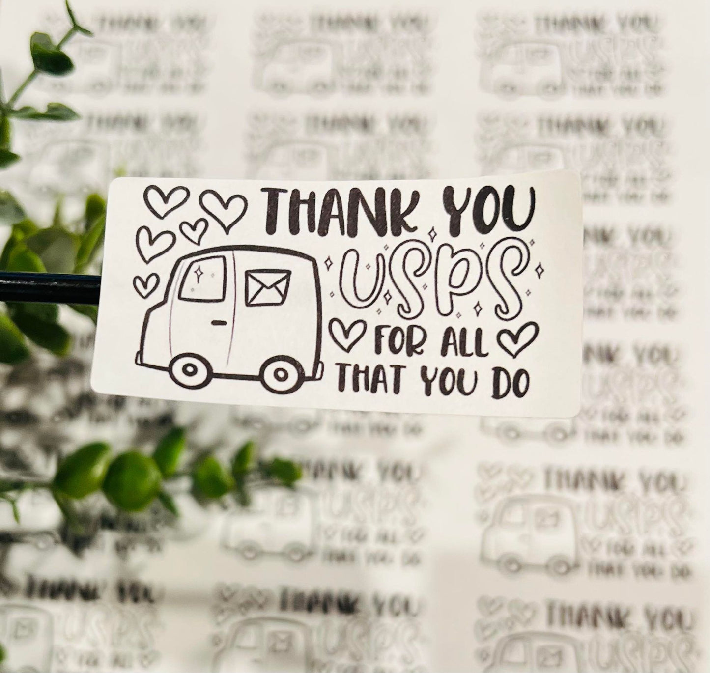 #397 Thank you usps for all that you do 2.5x1