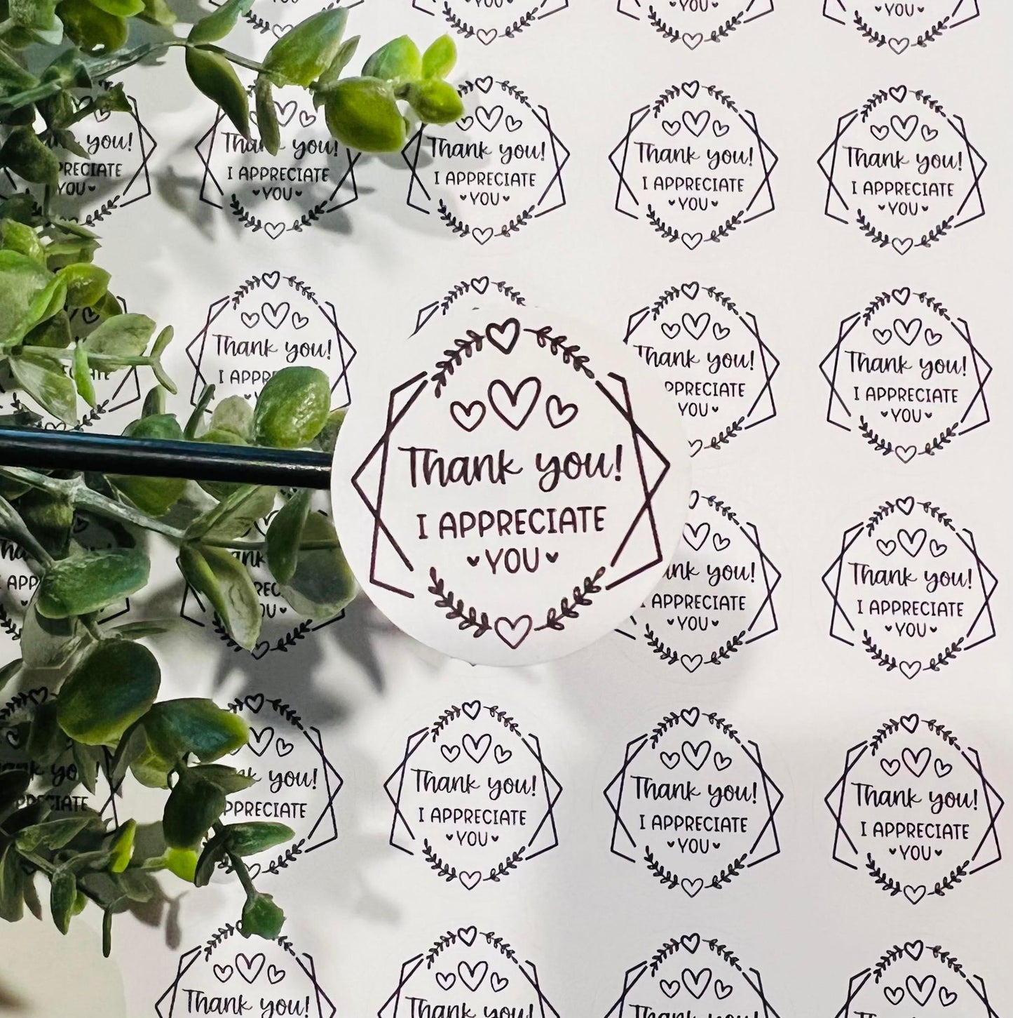 #39 Thank you I appreciate you 1.5 inch