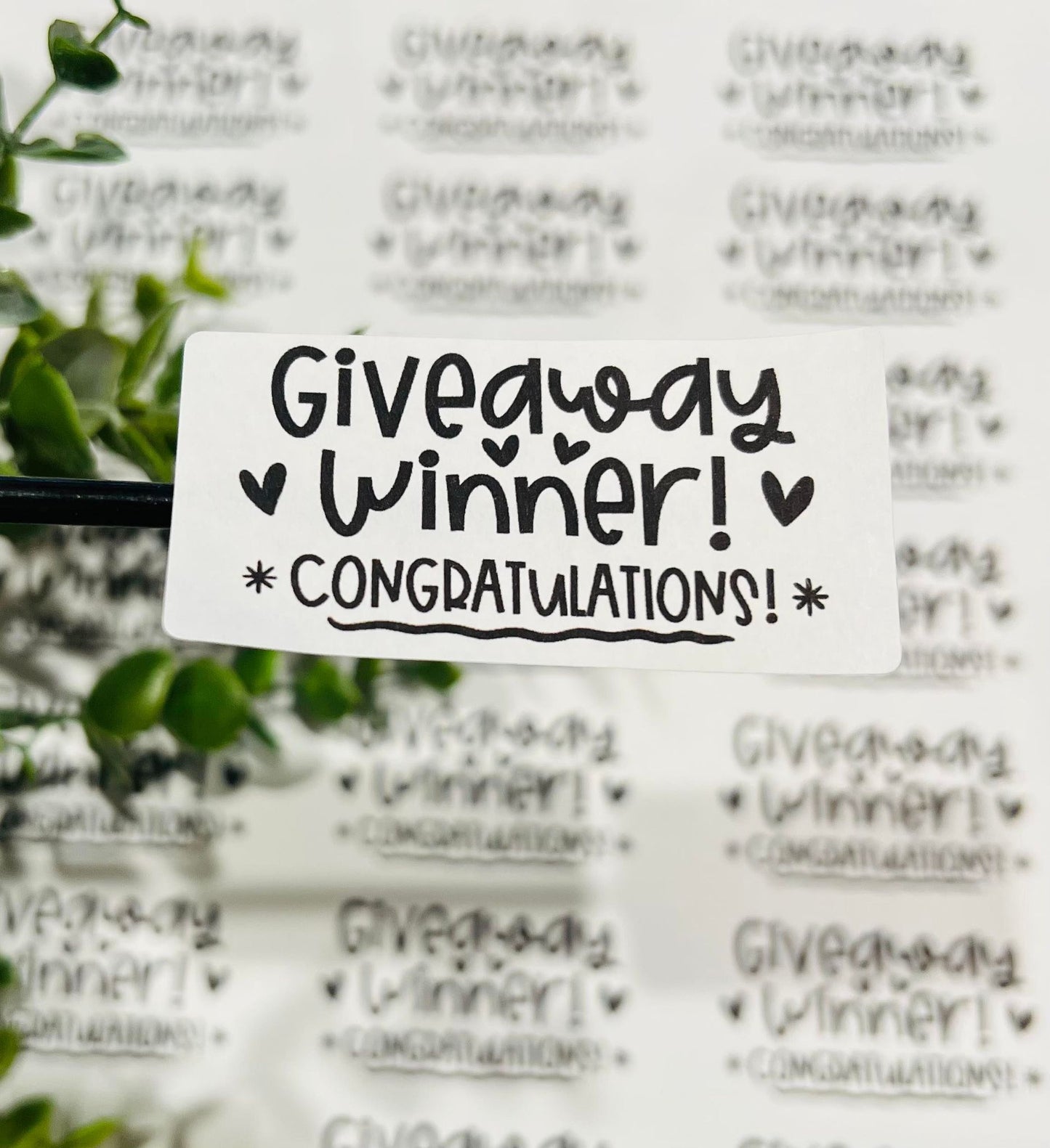 #400 Giveaway Winner Congratulations 2.5x1