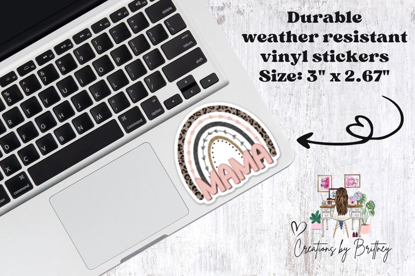 #42 Mama Rainbow Vinyl Sticker