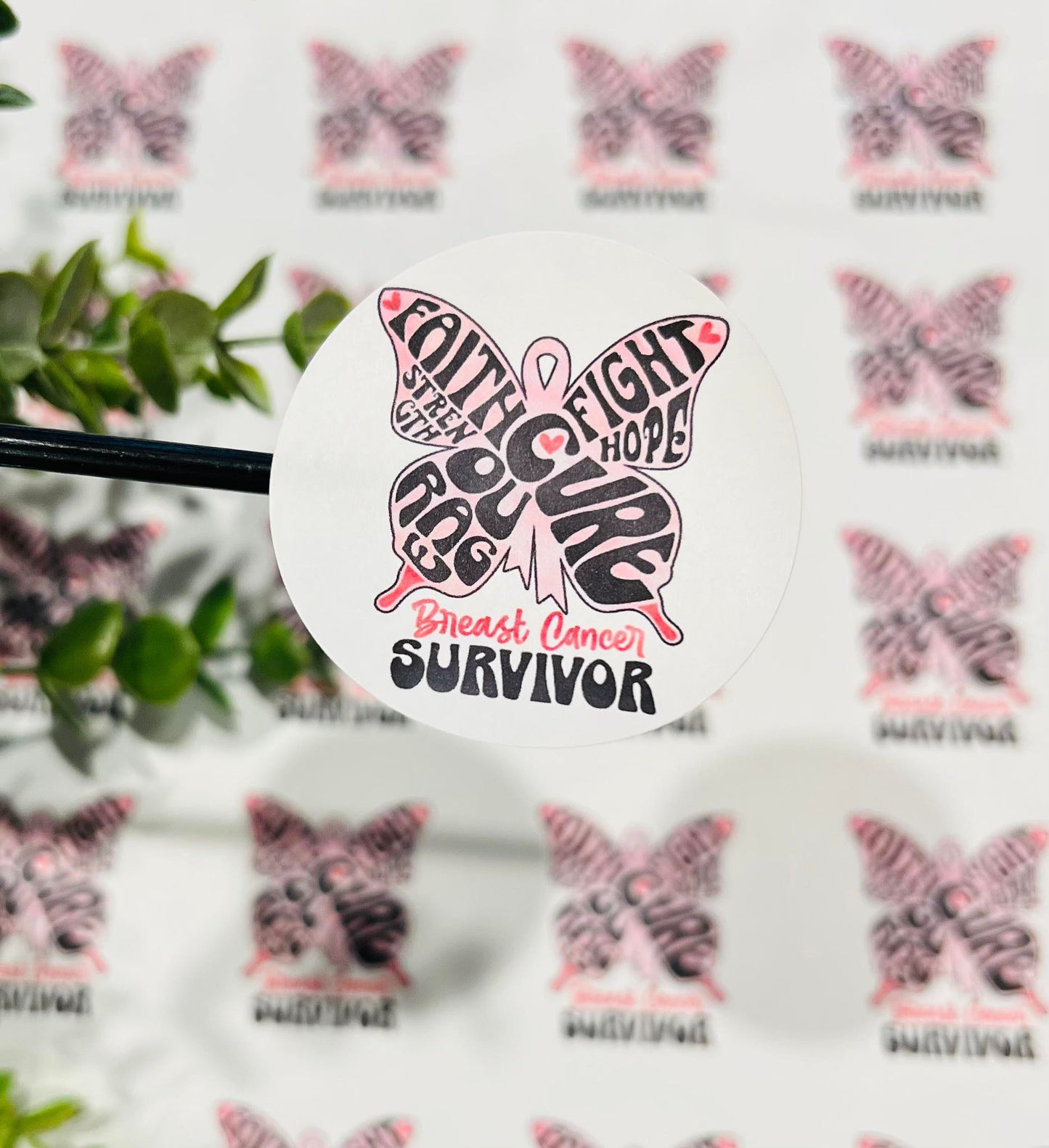 #420 Breast Cancer Survivor 2 inch round