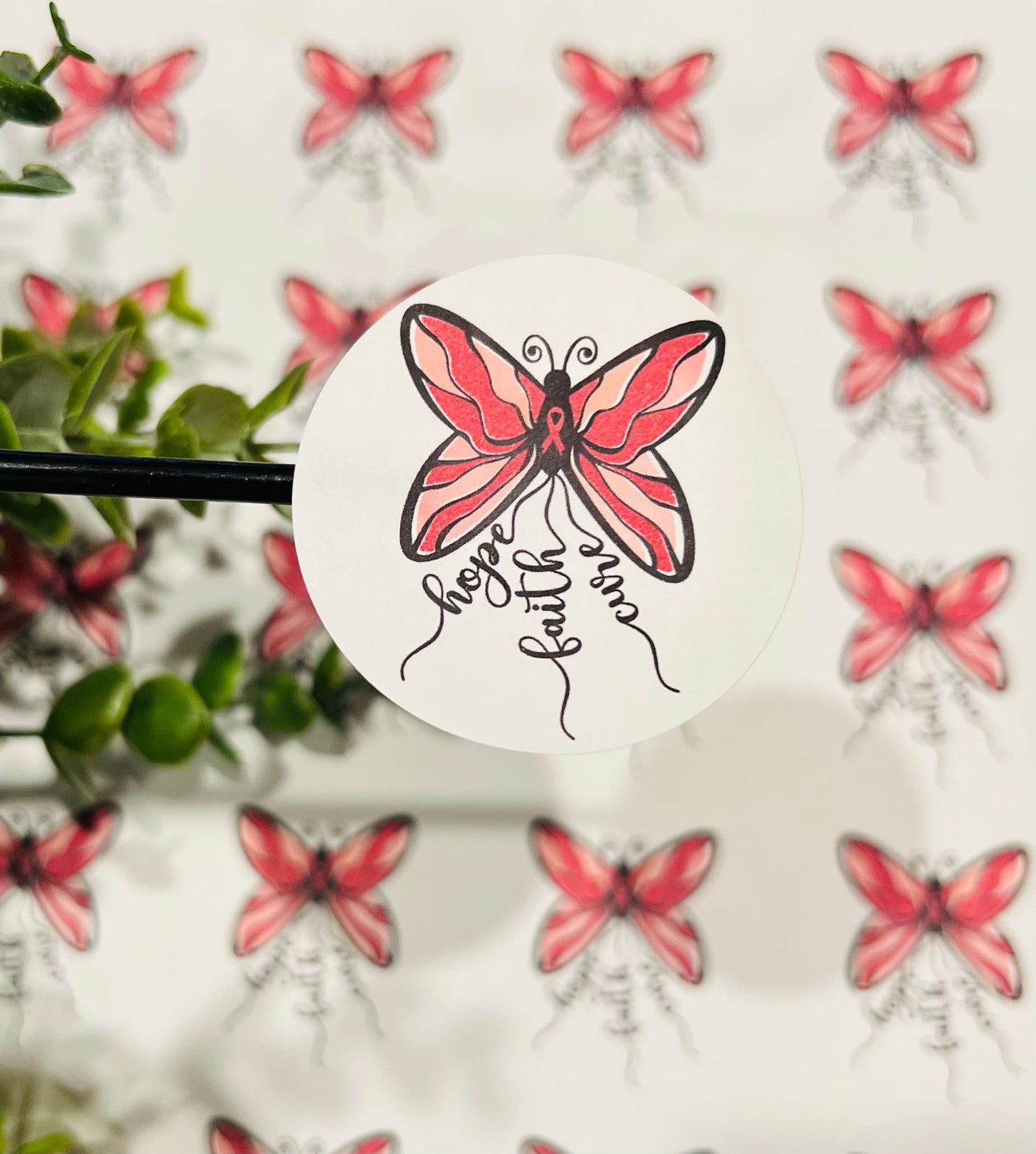 #425 Hope Faith Cure 2 inch round