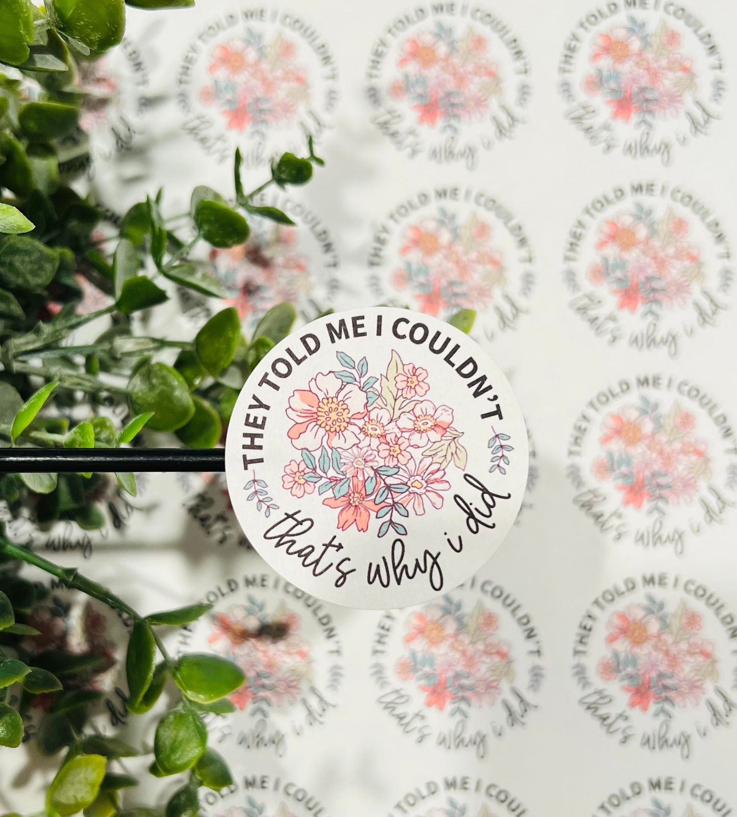 #43 They told me I couldn't that's why I did 2 inch circle