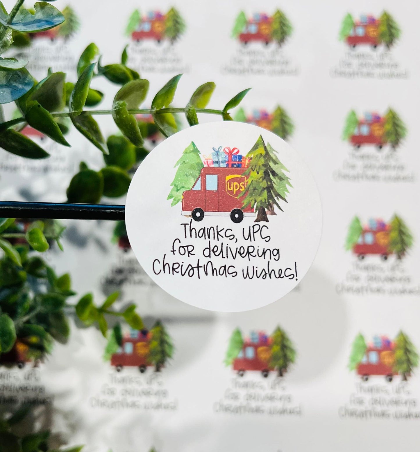 442 UPS Workers Christmas Wishes 2 inch round