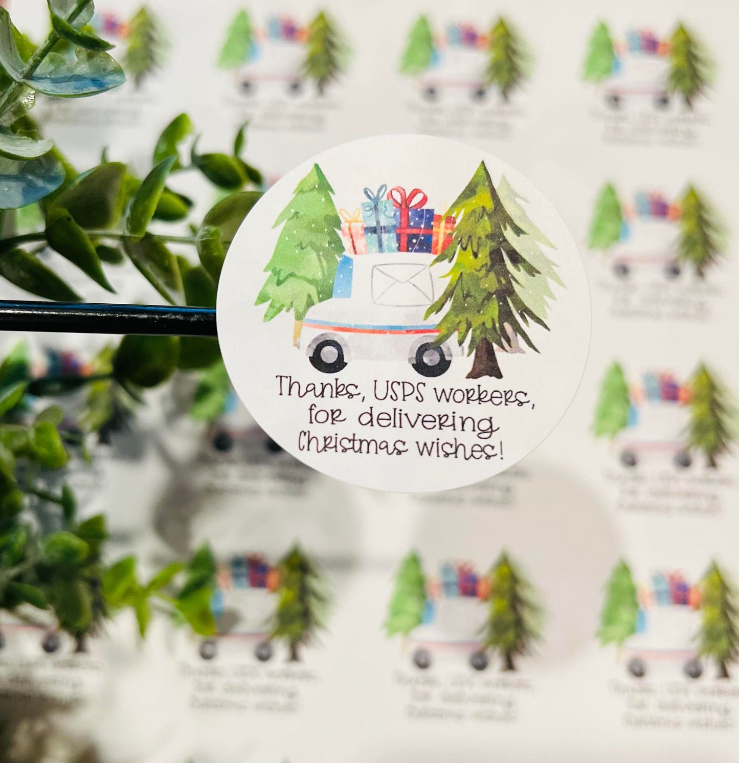 443 USPS Workers Christmas Wishes 2 inch round