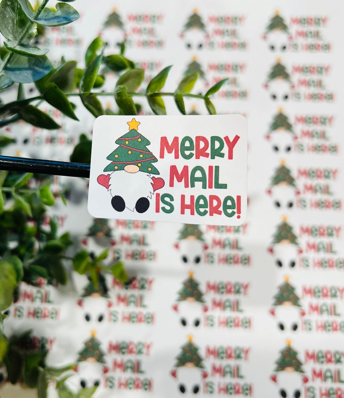 448 Merry Mail is here 1.75x1.25