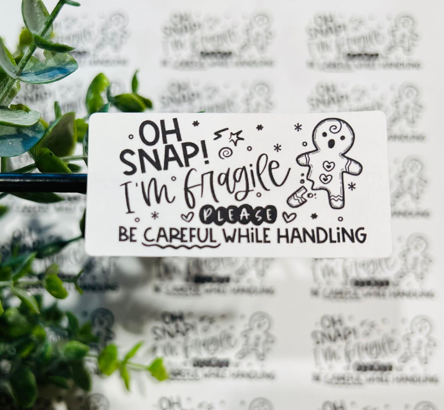 455 Oh Snap Fragile 2.5x1.25