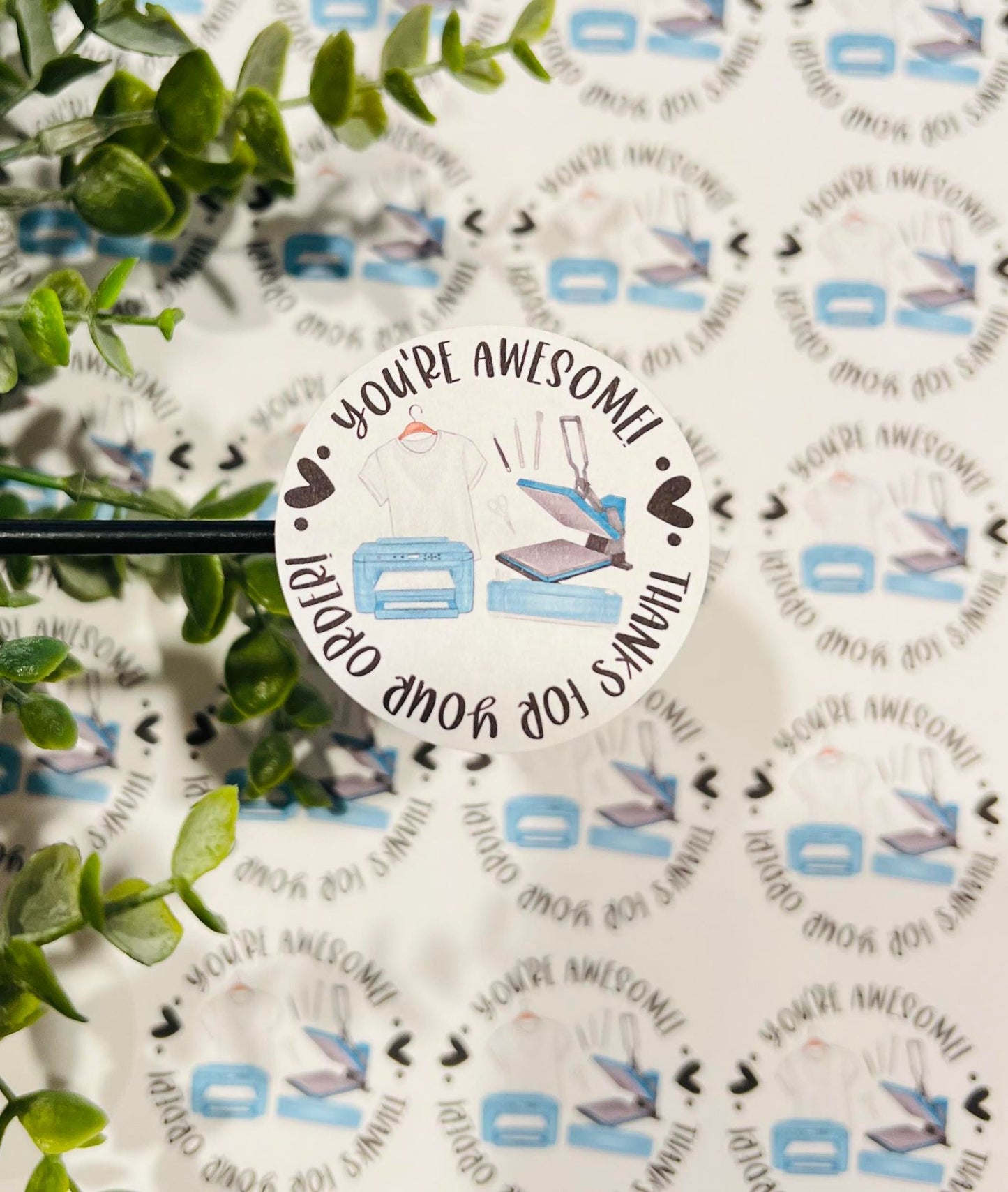 #50 you're awesome thanks for your order! 2 inch sticker