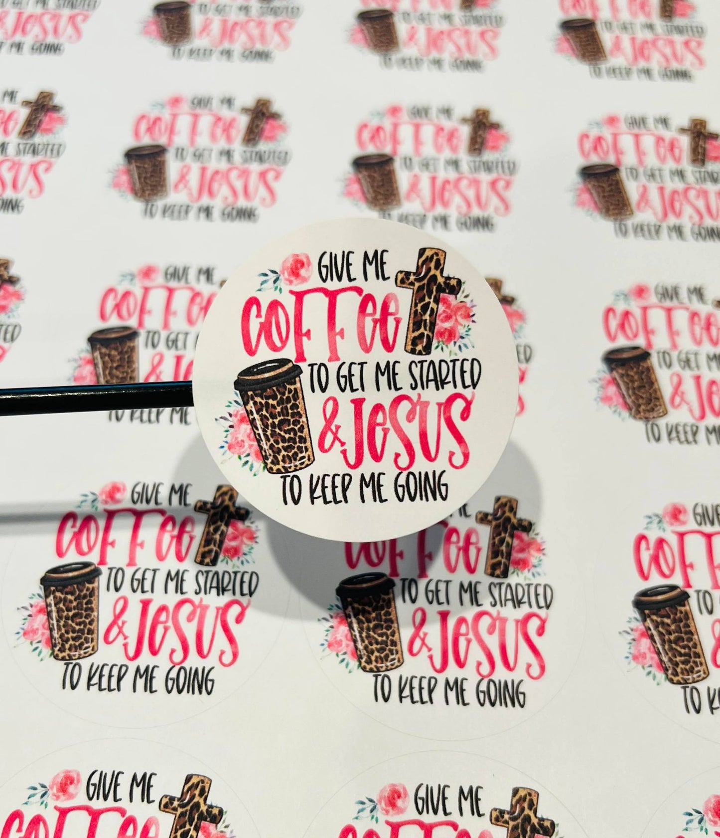 #509 Give me coffee Jesus 2 inch round