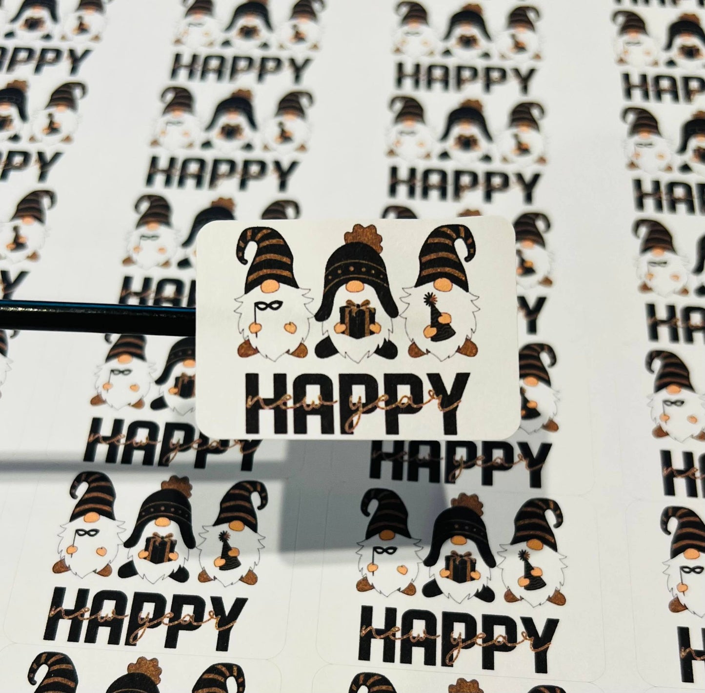 #511 Gnomes Happy New Year 1.75x1