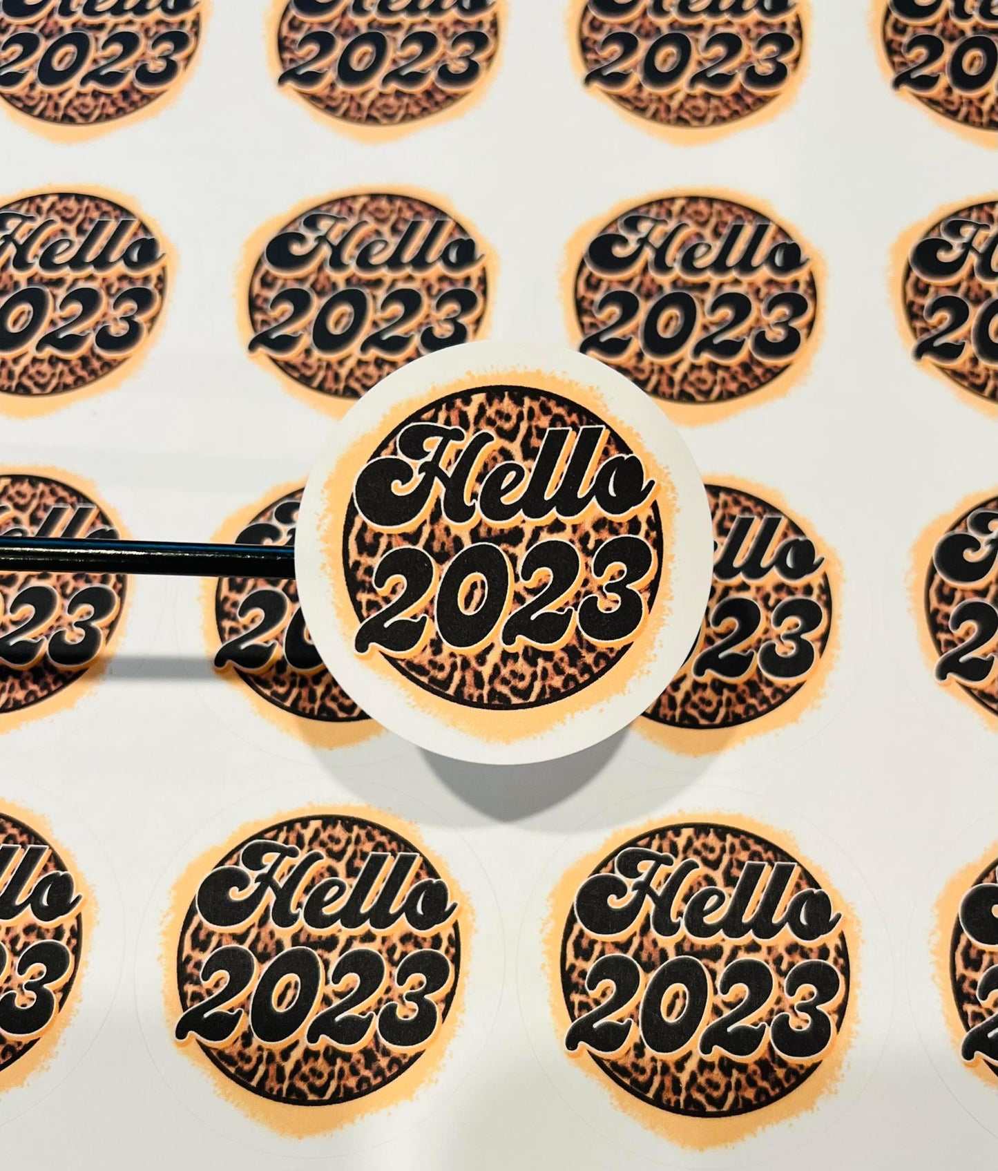 #517 Hello 2023 2 inch round