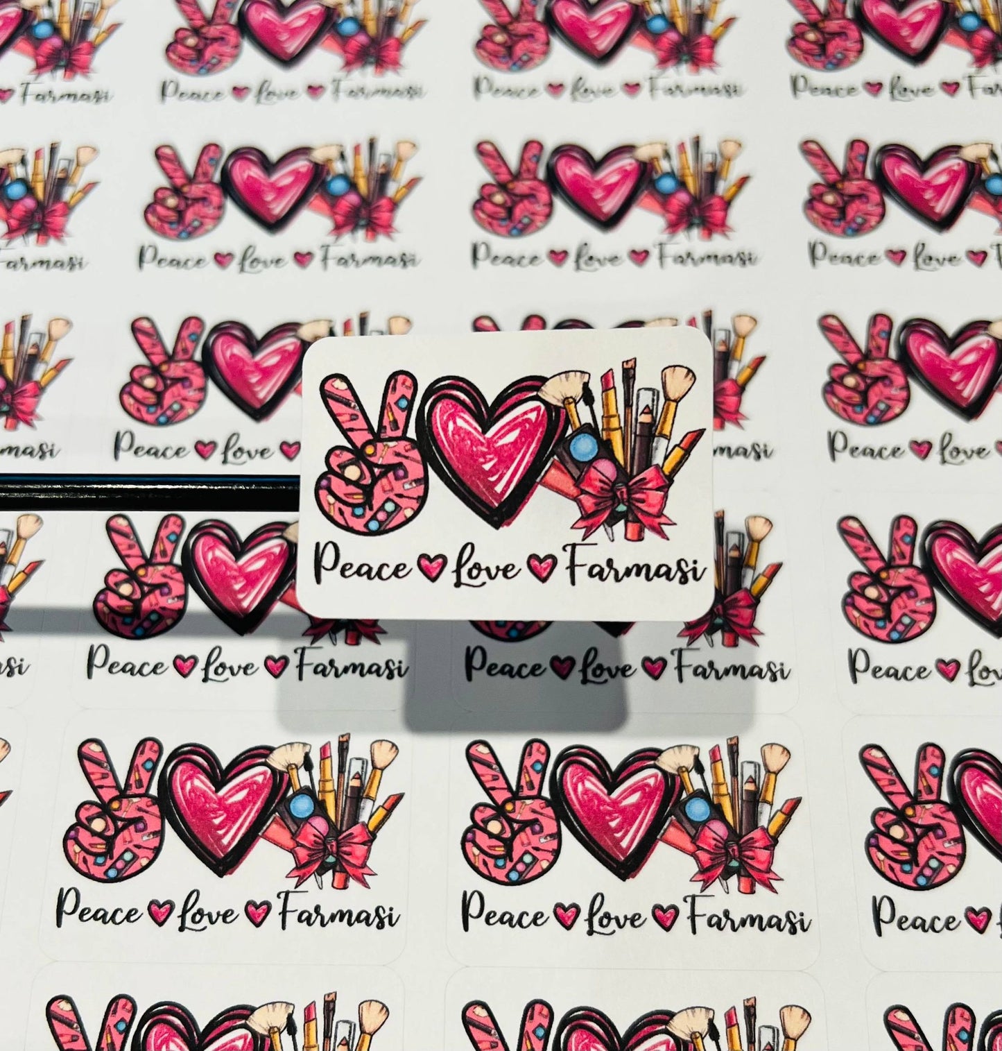 #534 Peace Love Farmasi 1.75x1.25