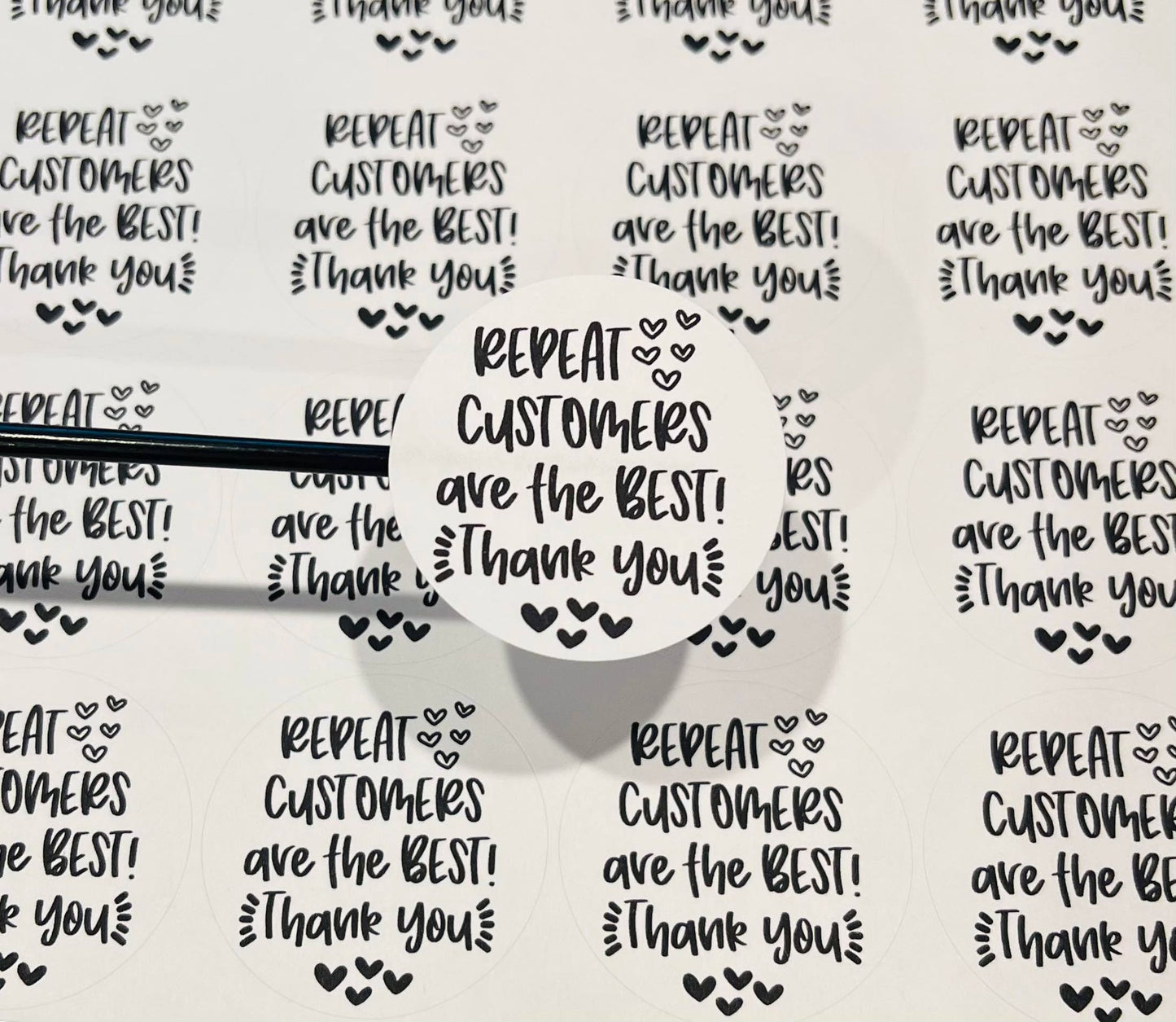 #551 repeat customers are the best thank you 2 inch round